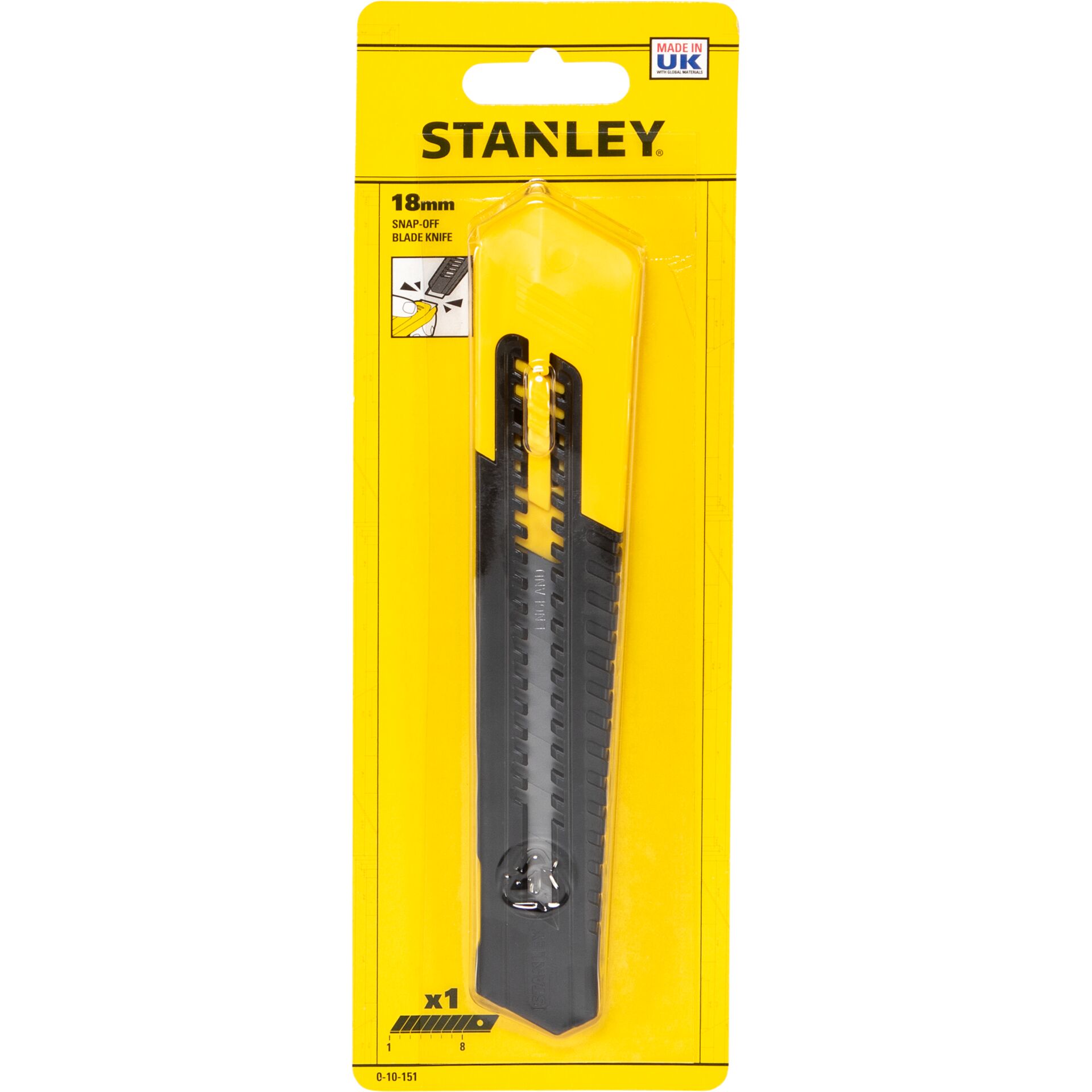 Stanley, Scherenmesser, Abziehmesser, Klingenmesser, Gelb-Schwarz