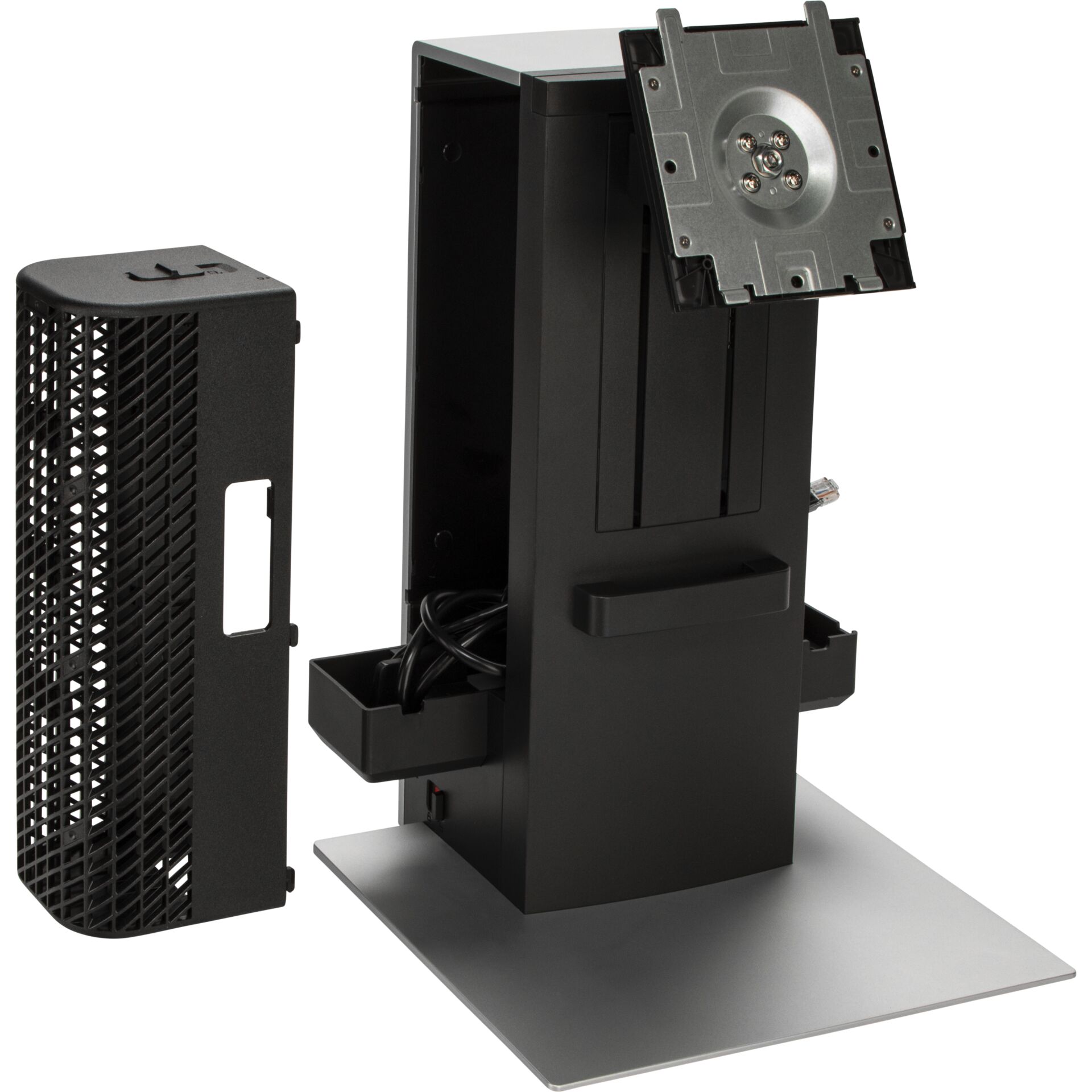 Lift, Disk drive, Hard drive dock, Vertical stand, Cooling fan optional