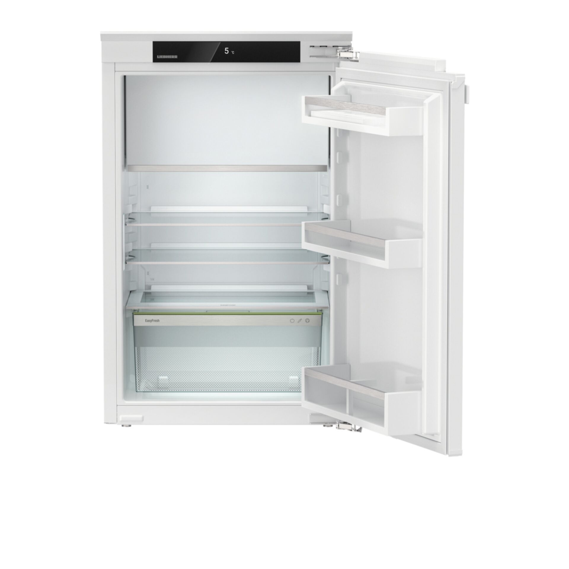 kühlschrank, einbaukühlschrank, gitterablage, innenraum, eismaschine