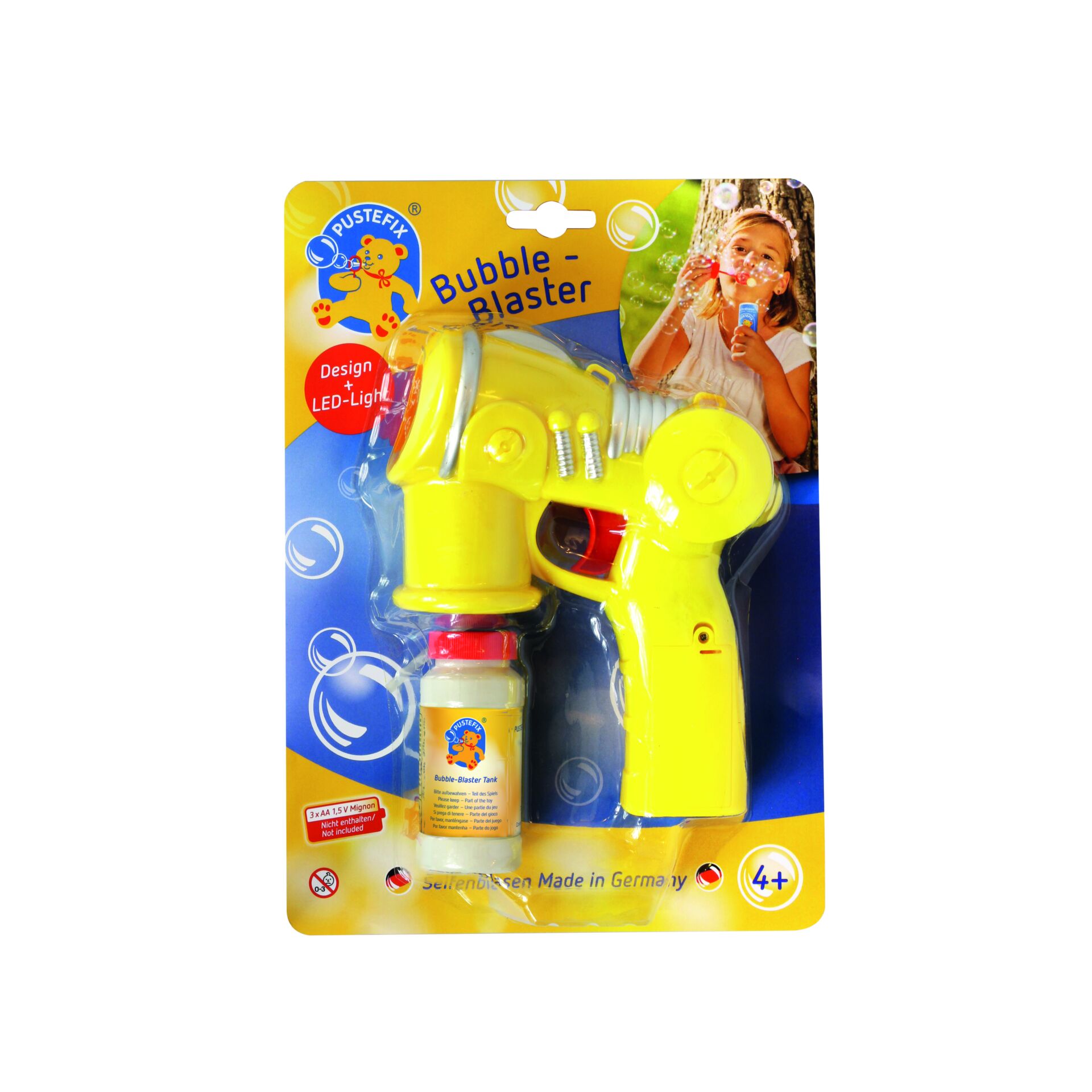 Bubble Blaster, Wasserpistole, Spielzeugpistole, Gelb, Blasen