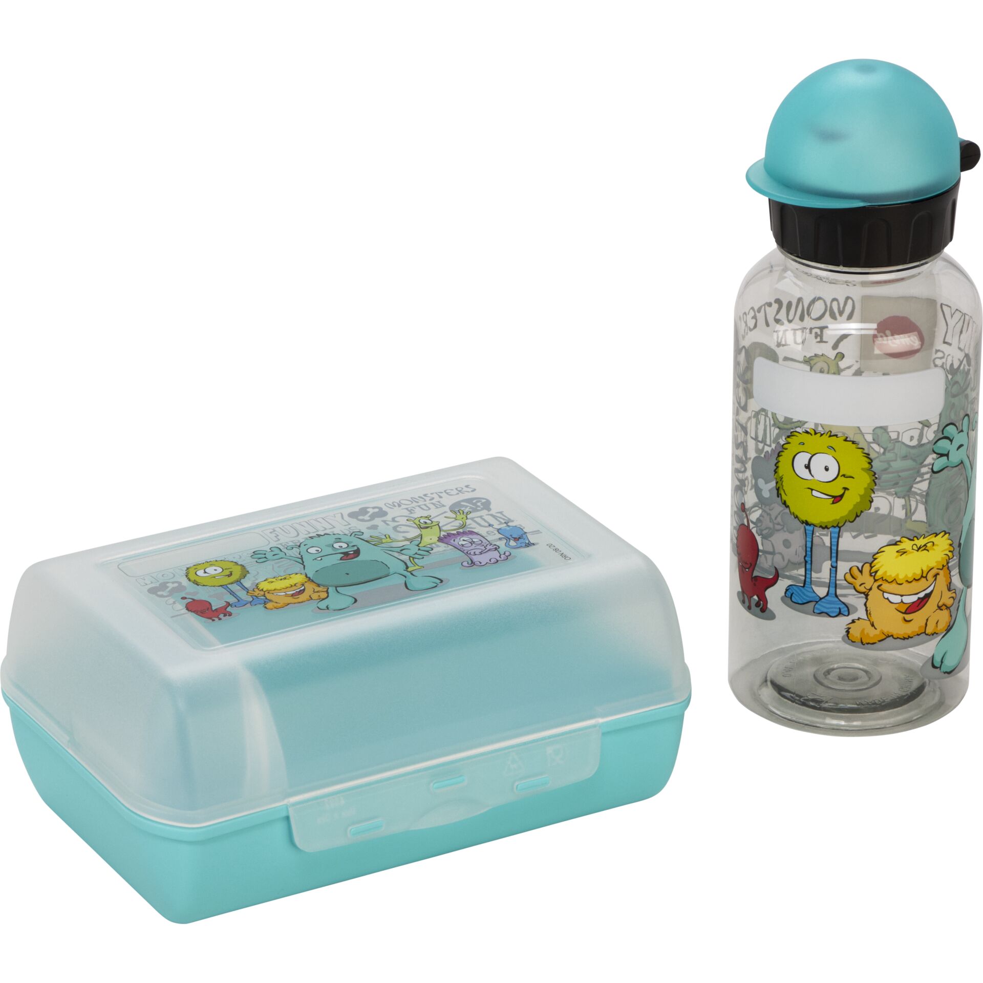 Lunchbox, Bento, Kids, Türkis, Wasserflasche