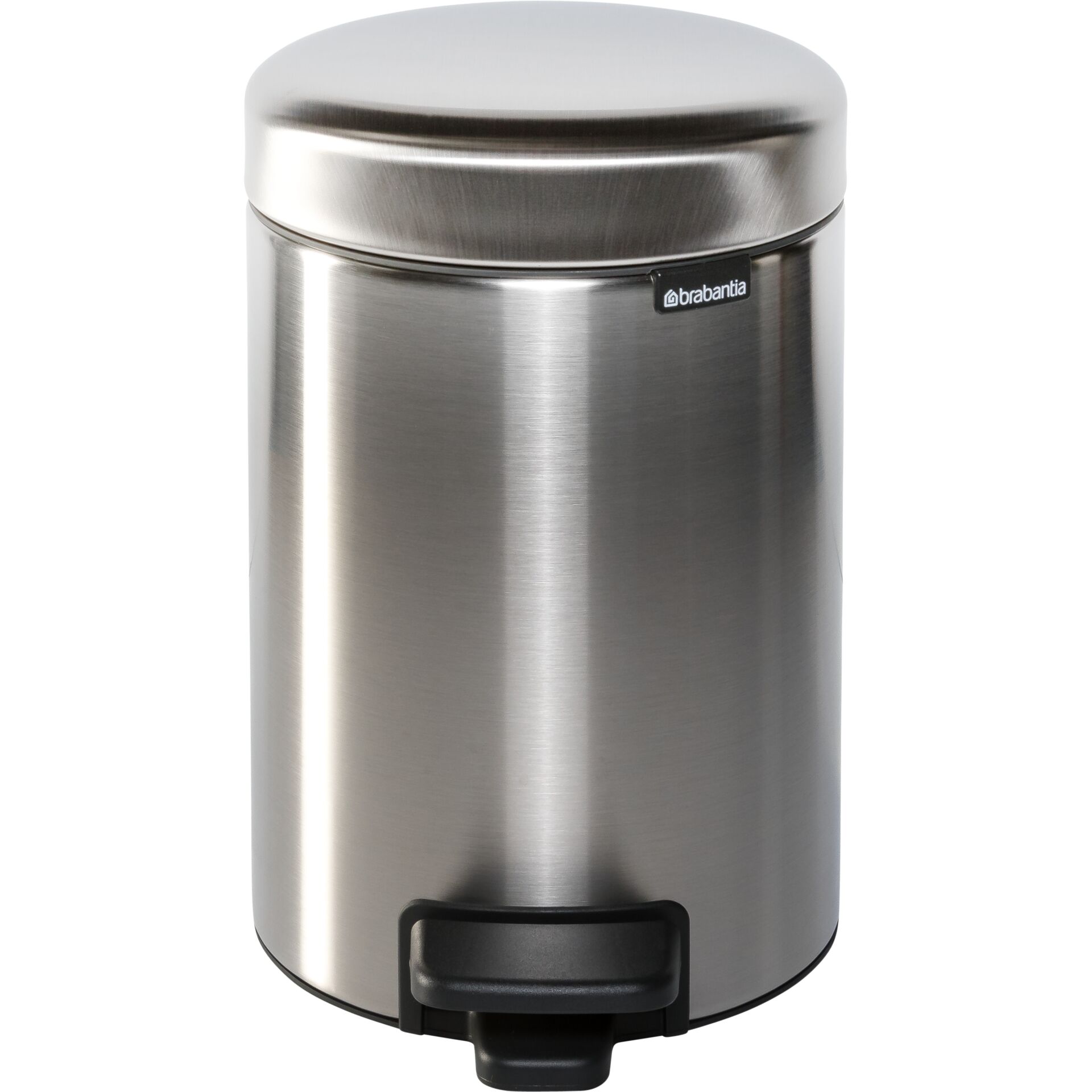 Abfalleimer, Edelstahl, Schwarz, Pedalbetrieb, Brabantia