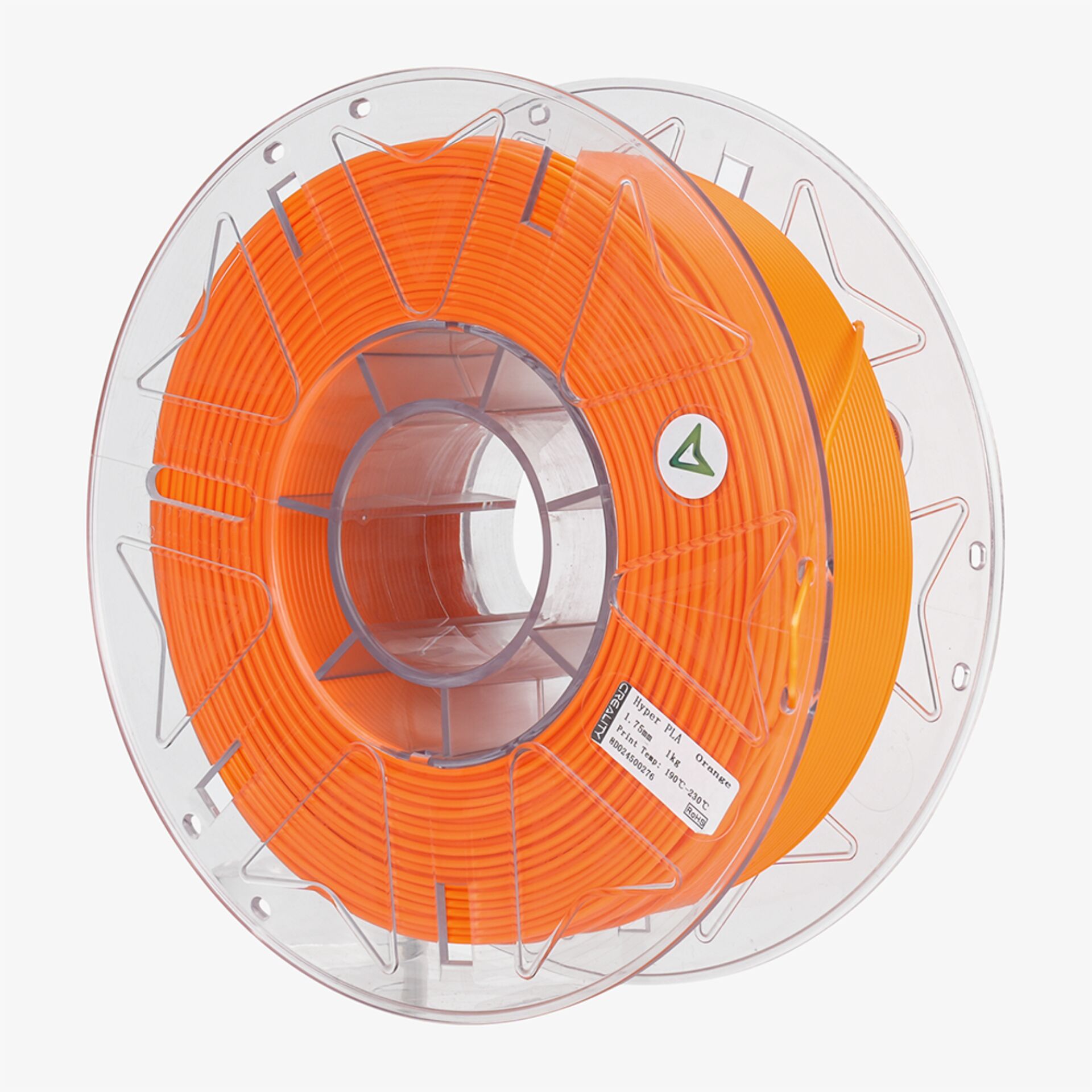 3D-Dilament, PLA orange, Spule, Rolle, orangefarbene Filament
