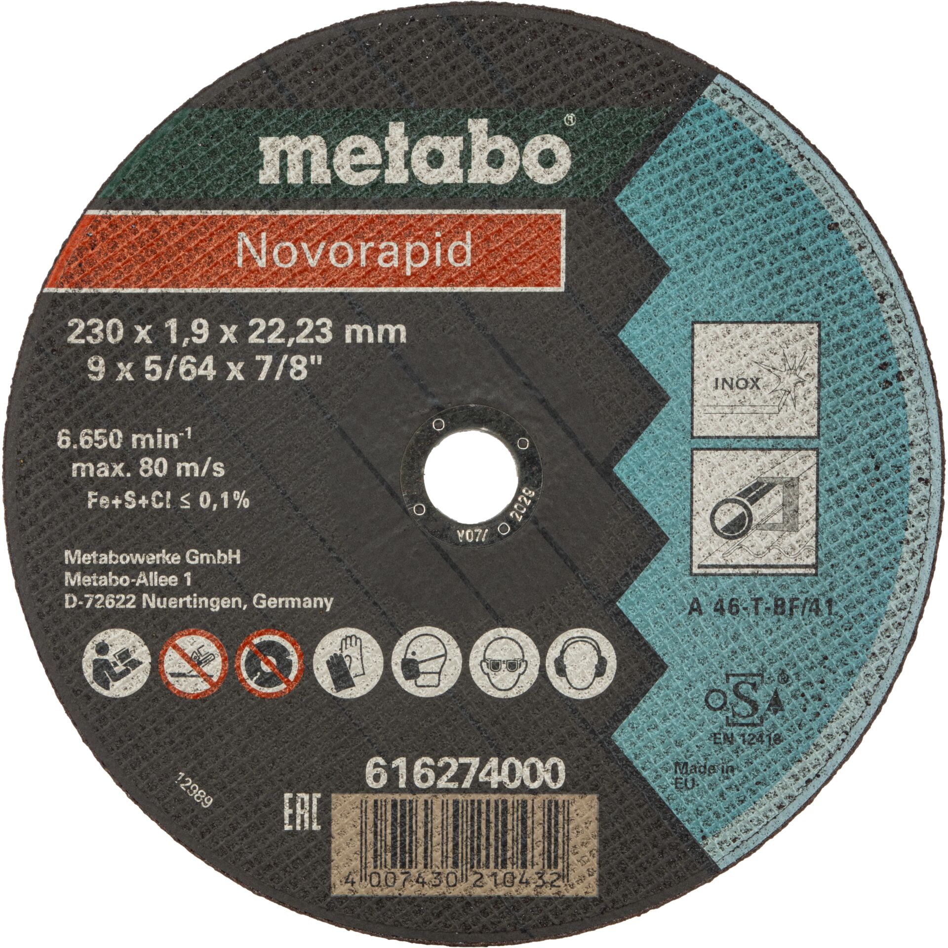 Disk, Dvd, Trennscheibe, Edelstahl, 230 mm, Schleifmittel, Dünnscheibe
