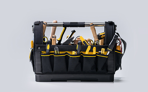 工具tasche, 工具整理包, 工具收纳包, 多口袋, 橙色点缀