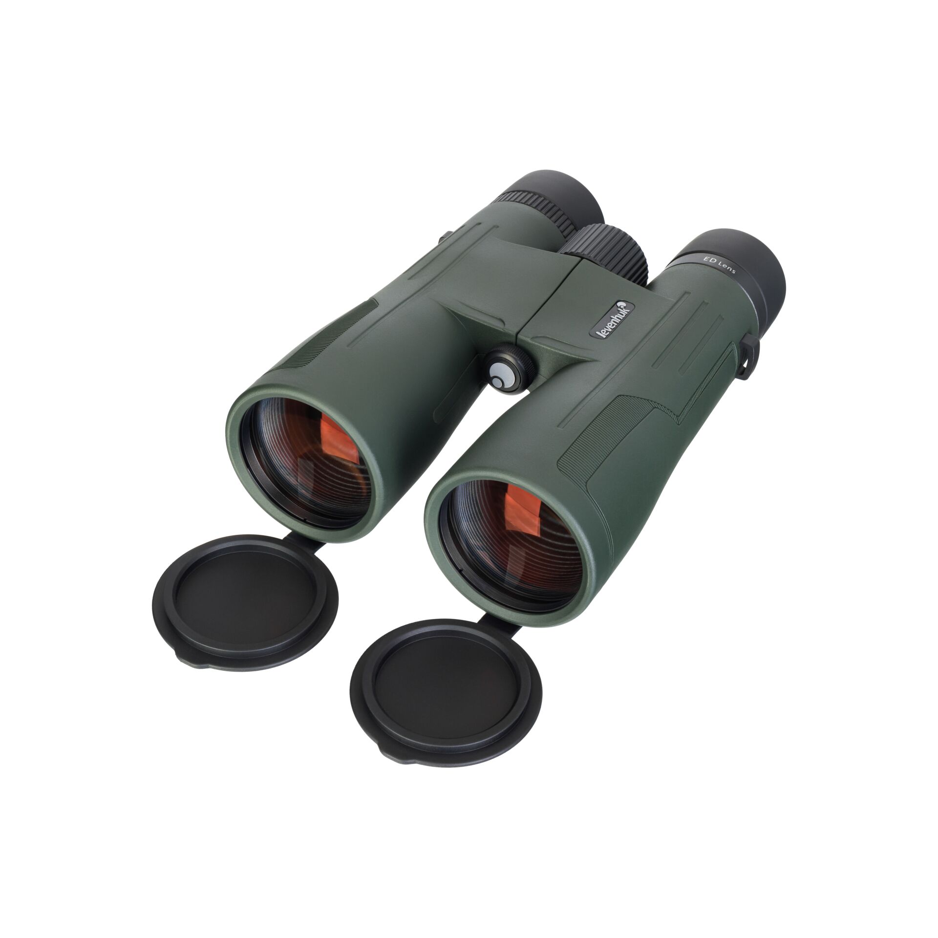 Fernglas, Binoculars, Grün, Gummi-Optik, Linsenabdeckung