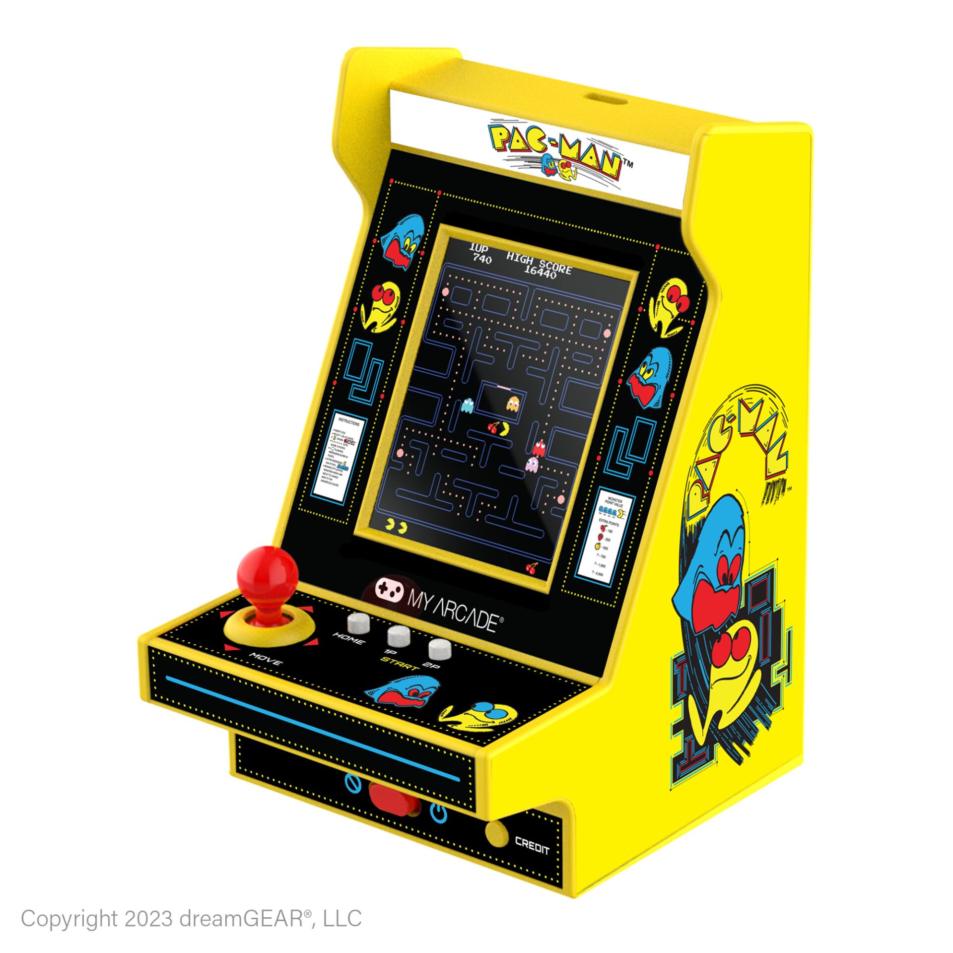 Arcade-Kabine, Mini-Arcade, Pac-Man-Kabine, Gelbe Arcade, My Arcade