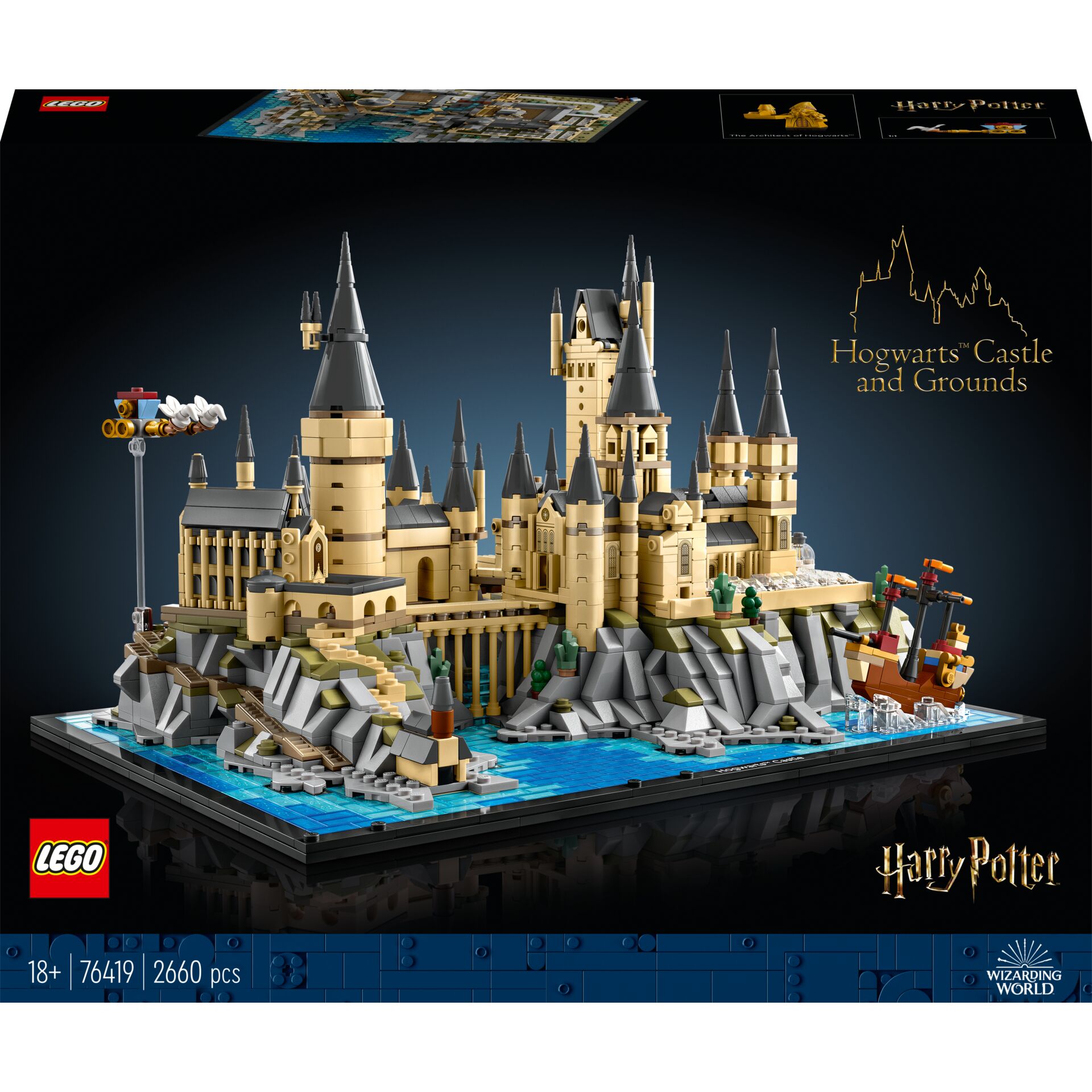 Lego, Burg, Harry Potter, Felsenküste, Kleinstfigurenschiff