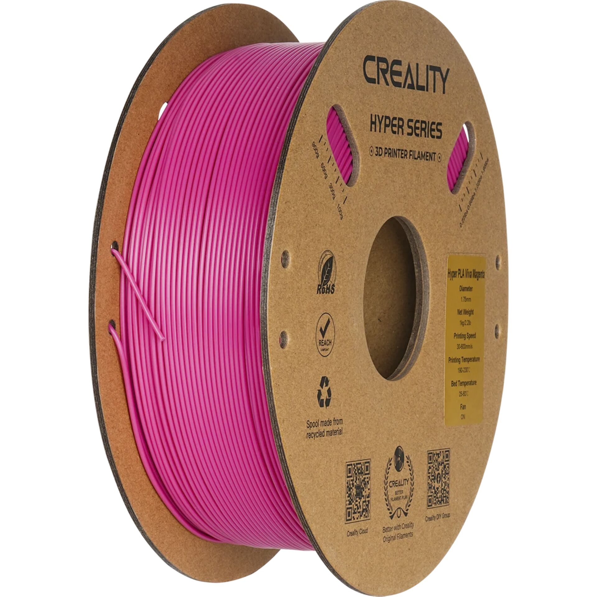 3D-Druck-Filament, PLA, pink, Spule, Hyper Series