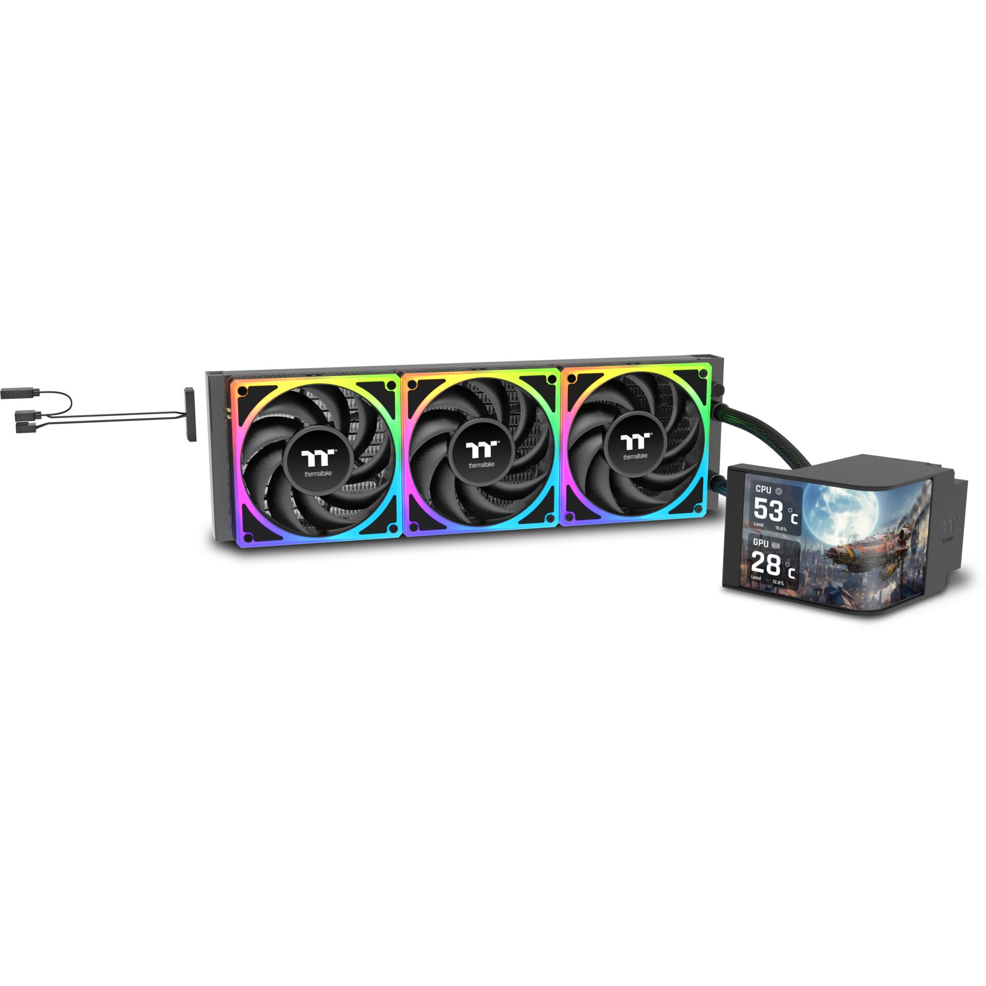 grafikkarte, GPU, Wasserkühlung, RGB, Triple-Fan
