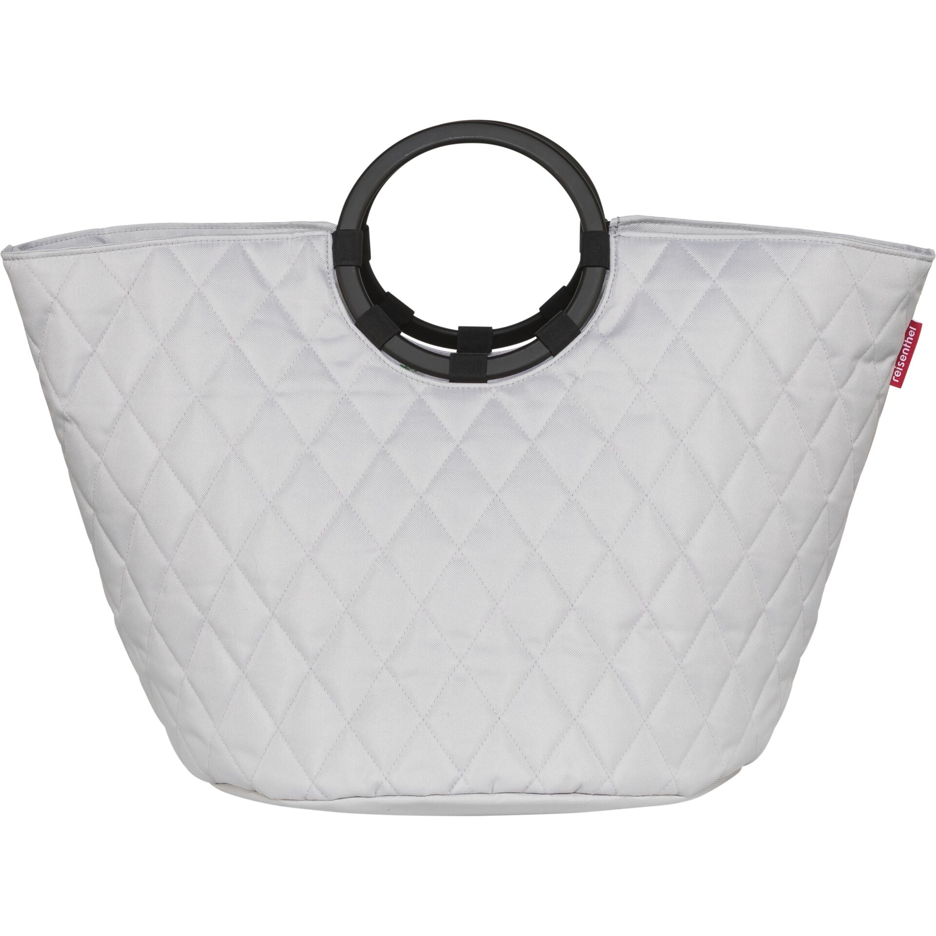 Tasche, Quilted, Henkeltasche, Weiß, Ringgriff