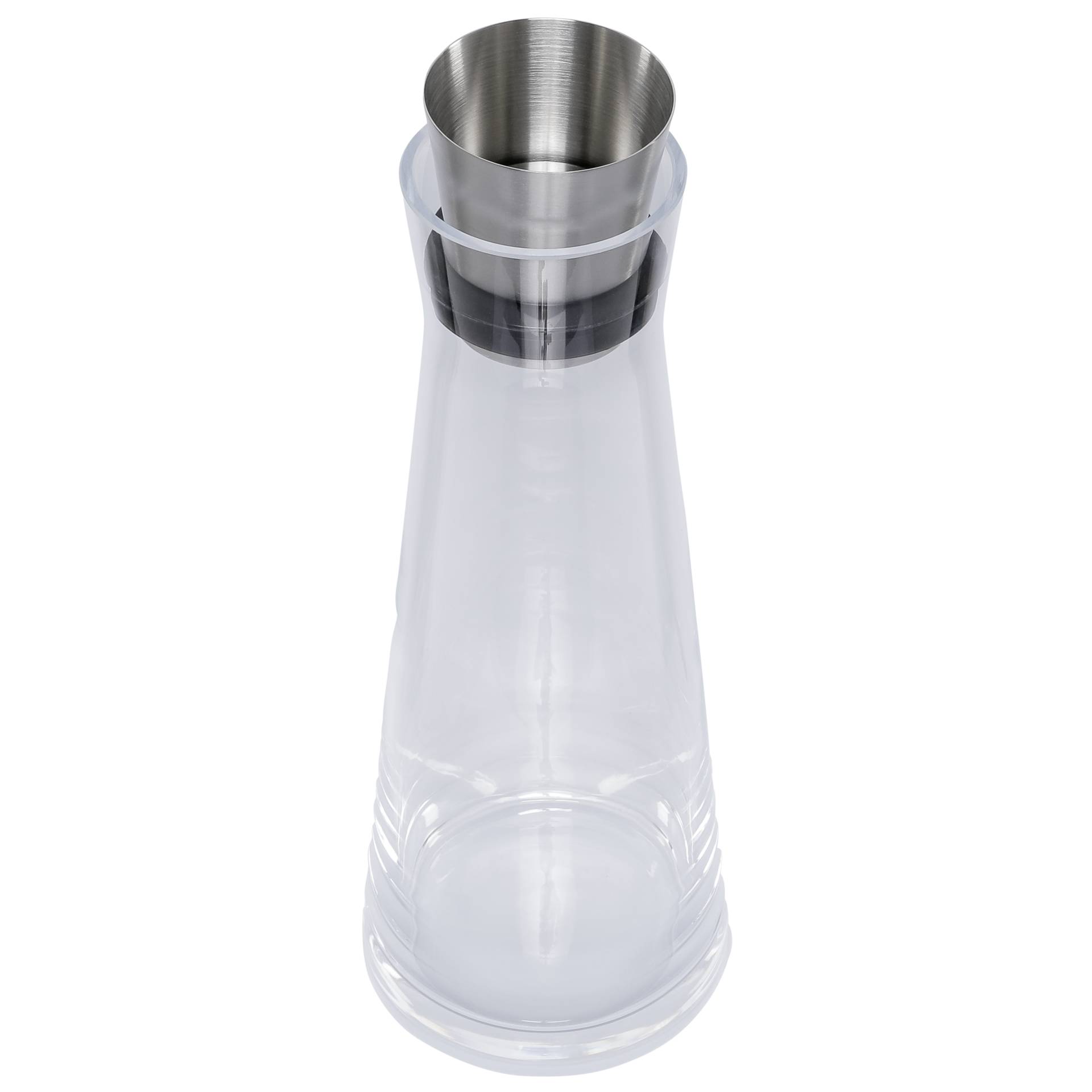 Glasvase, Vase, Trinkgefäß, Klar, Metallrand