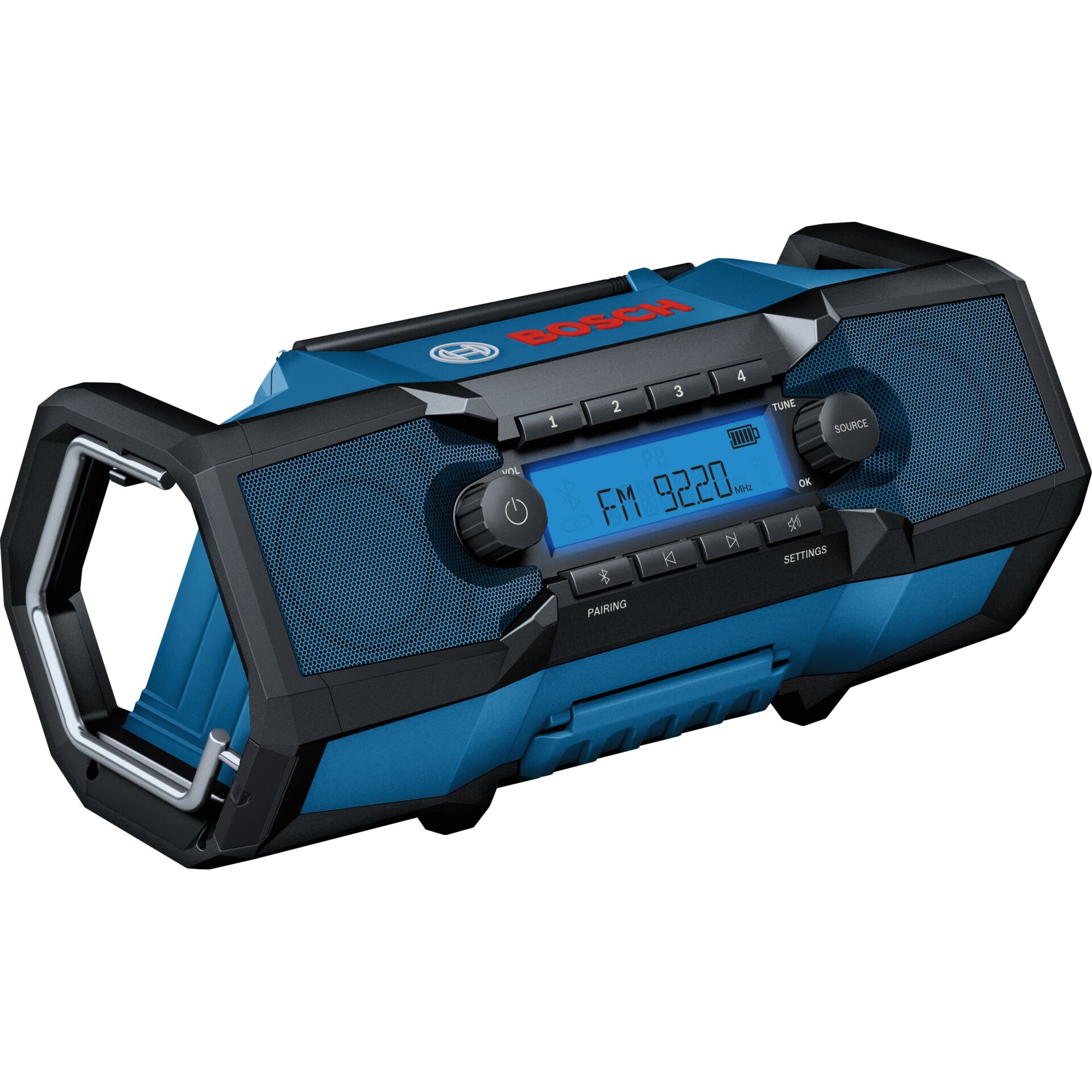 Bluetooth, Radio, Lautsprecher, Tragbar, Blau