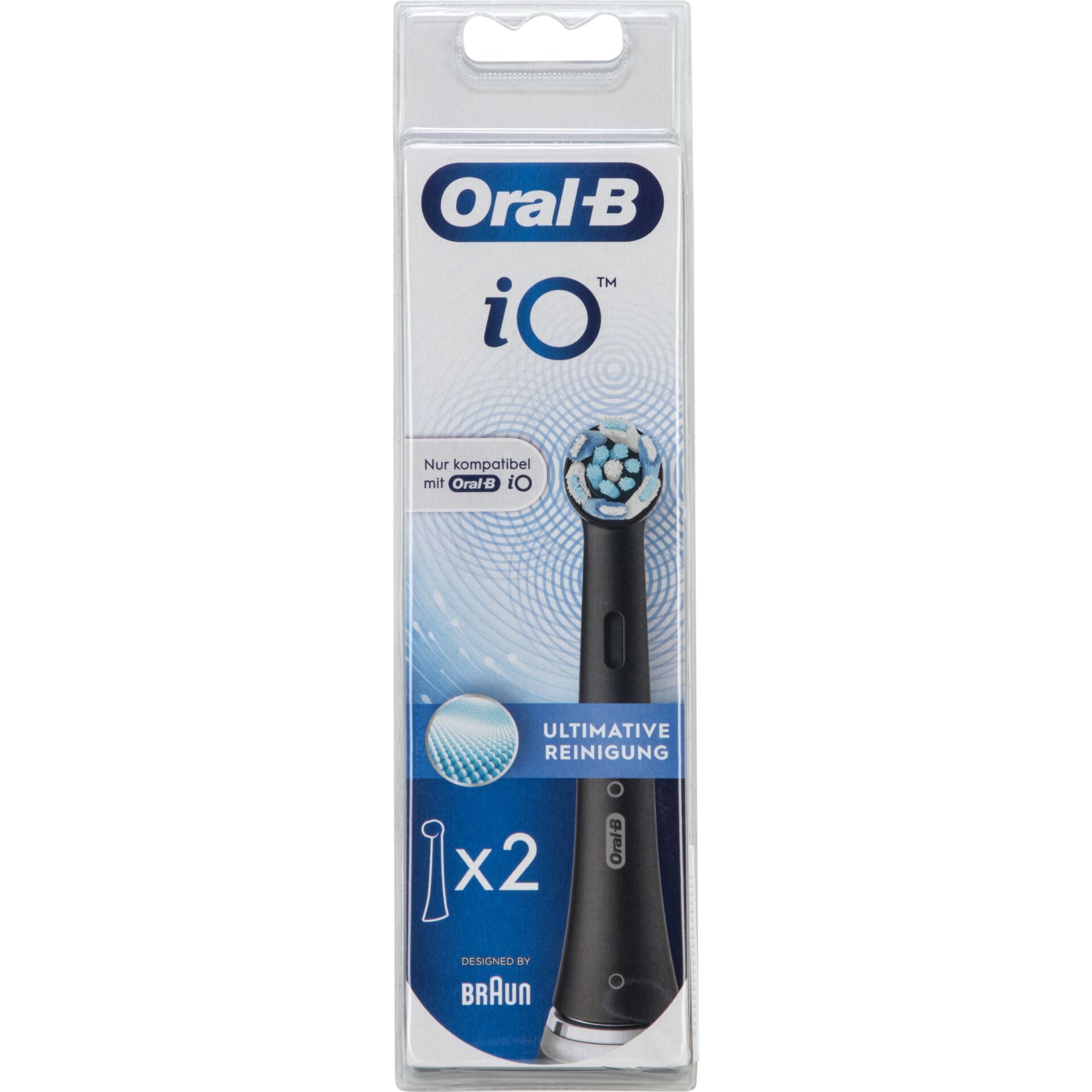 Schallzahnbürstenaufsatz, Oral-B iO, Ultimate Reinigung, zwei Stück, Eco-Design
