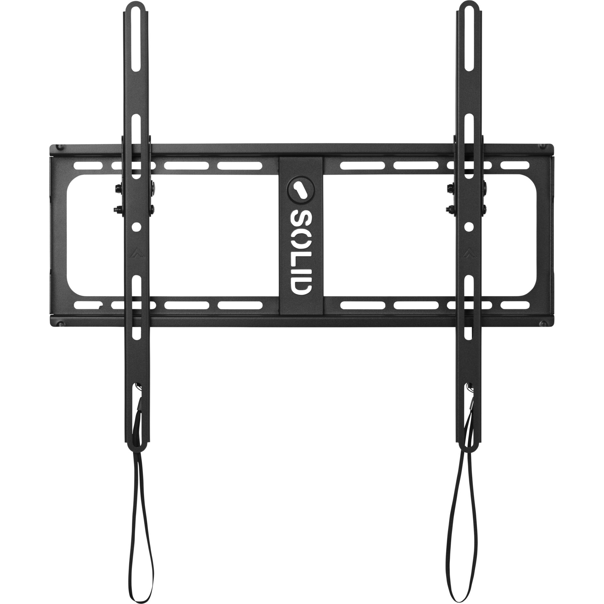 TV-Wandhalterung, Wandmontage, Metall, Schwarz, Sicherungsseile