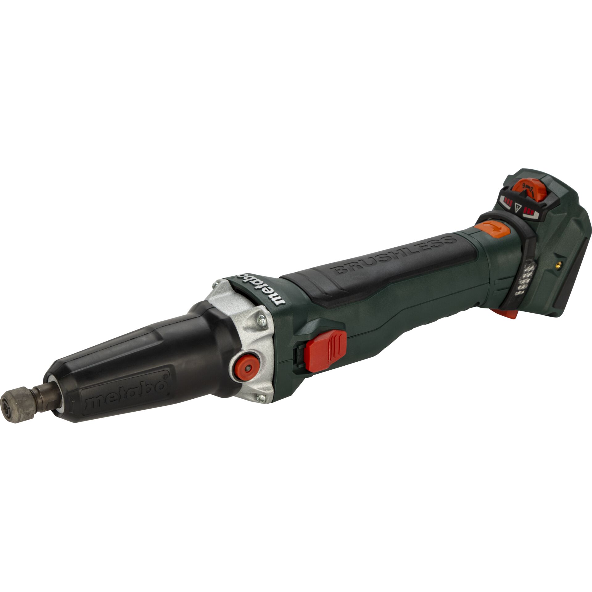 Gerät, Akku-Geradeschleifer, bürstenloser Motor, Akku-Werkzeug, Dunkelgrün, Metabo