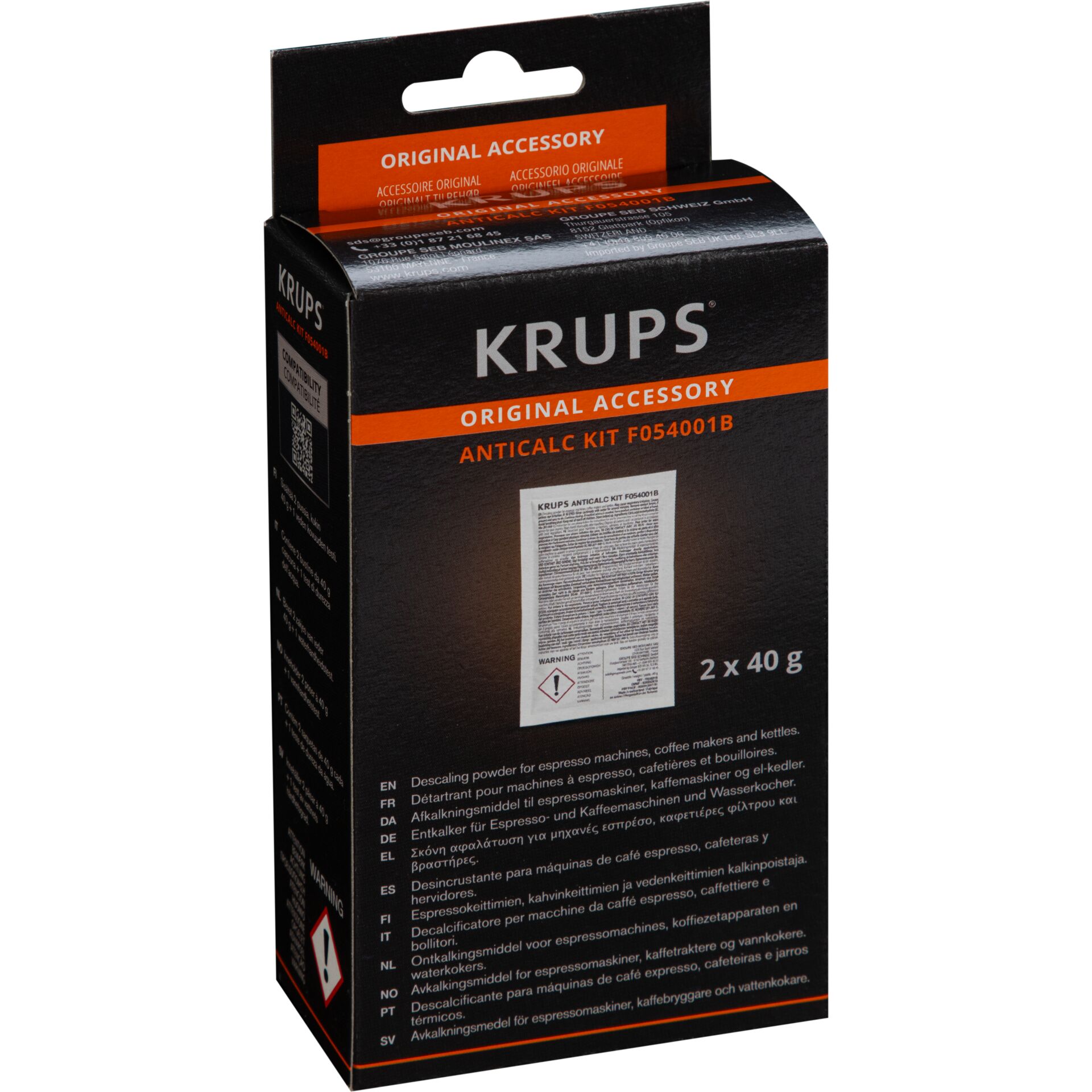 Adapter, Elektronik, Entkalkungspulver, Kaffeemaschinen-Entkalker, Espressomaschinen, 2 × 40 g, Originalzubehör