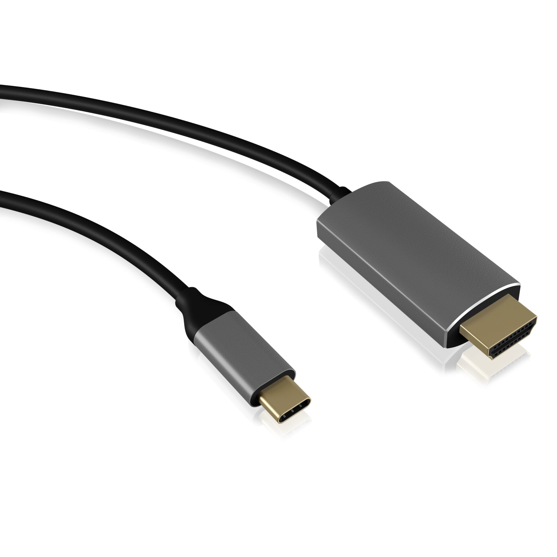 HDMI-Kabel, USB-C zu HDMI, HDMI-Adapter, Kabel, metallisch grau
