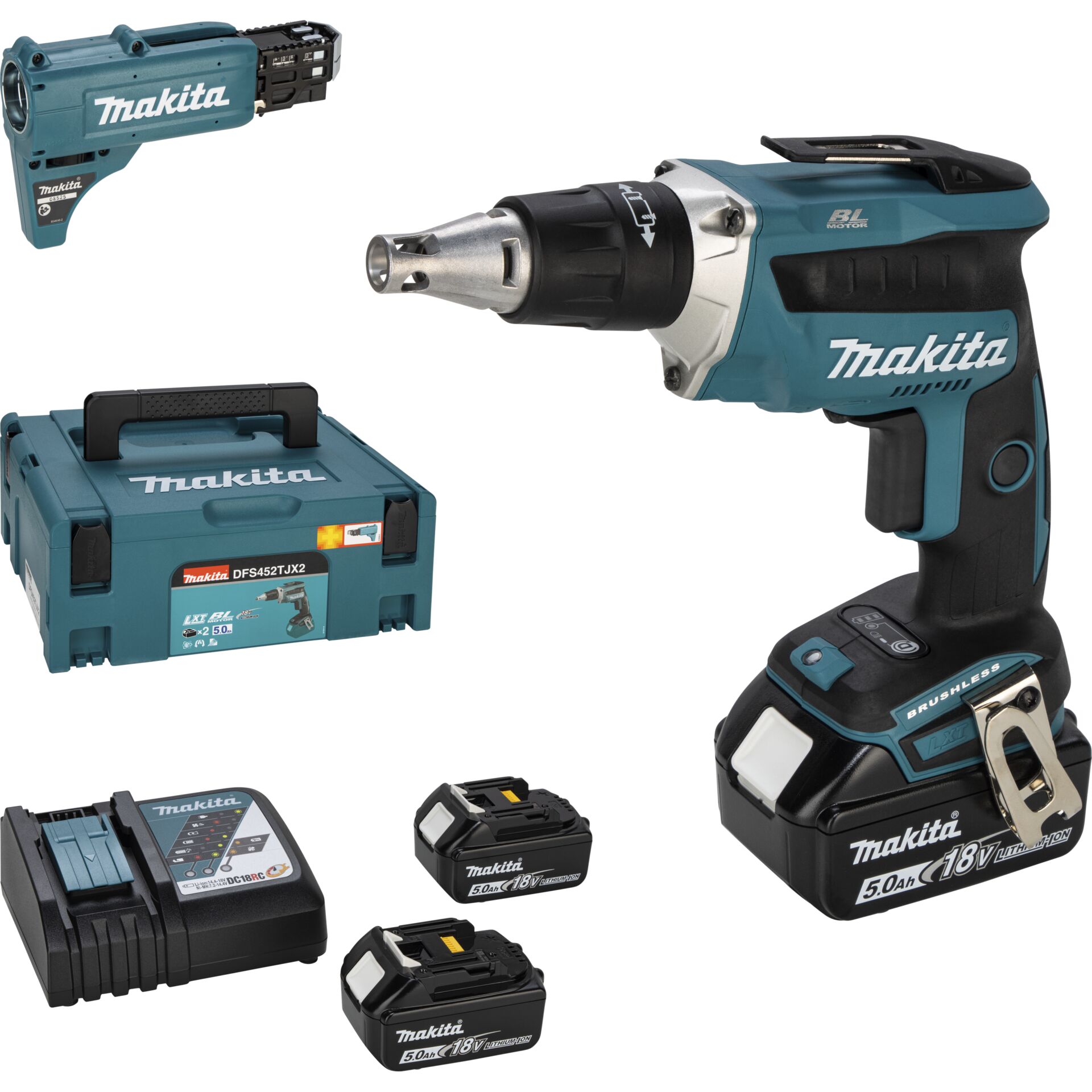 Akkuschrauber, Bohrmaschine, Koffer, Batterien, Makita