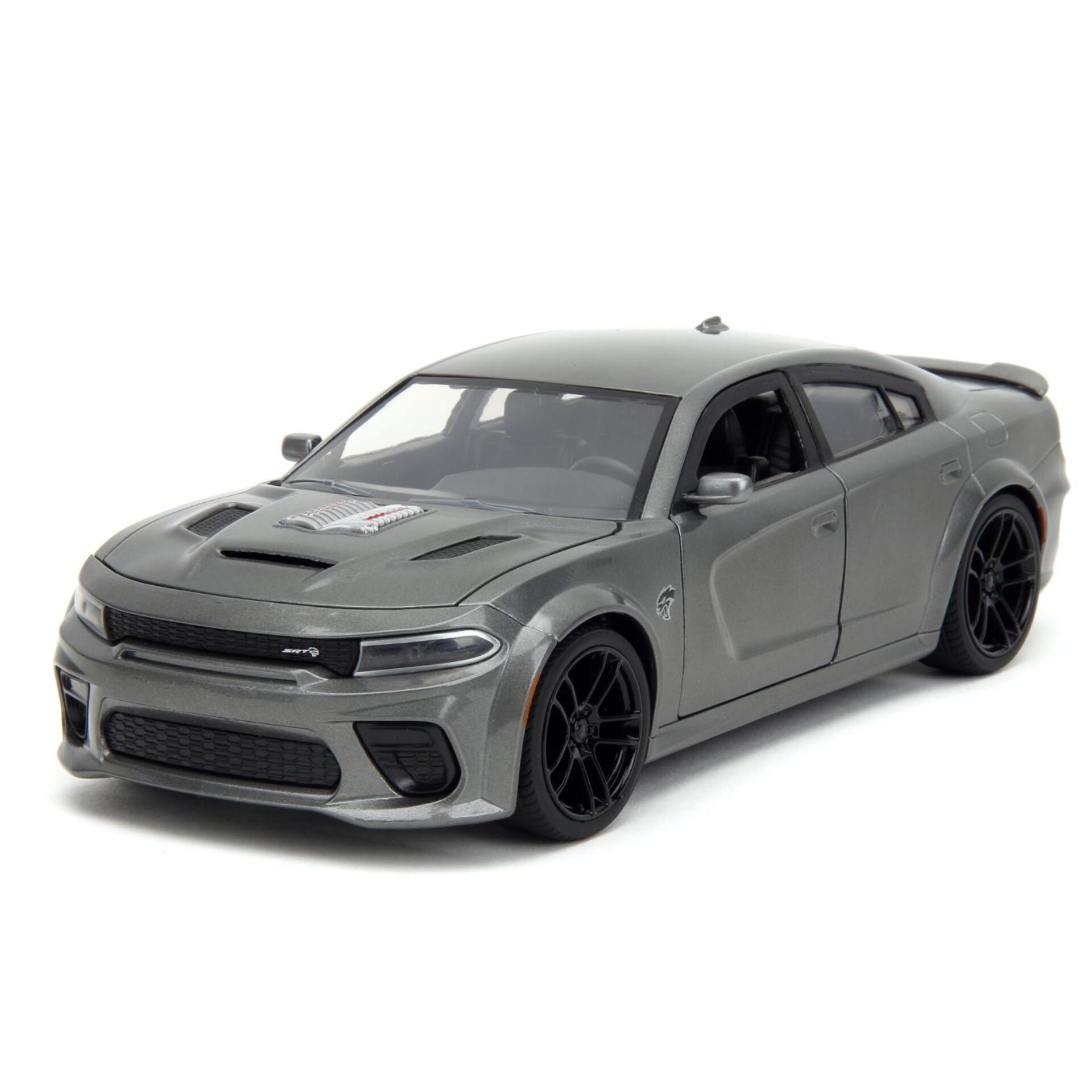 model car, sedan, grau, schwarze felgen, motorhauben-luftkanal
