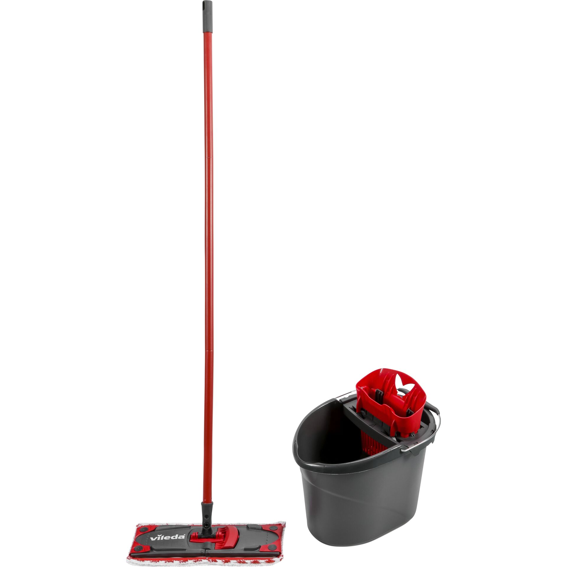 Mikrofaser-Wischmopp, Schwenk-Mopp, Wischset, Mop-Stiel, Eimer mit Mopphalter