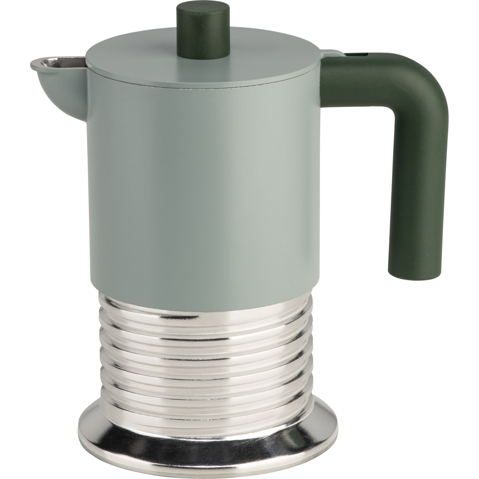 Kaffeemaschine, Kanne, Metallboden, Grüner Deckel, Spiralboden