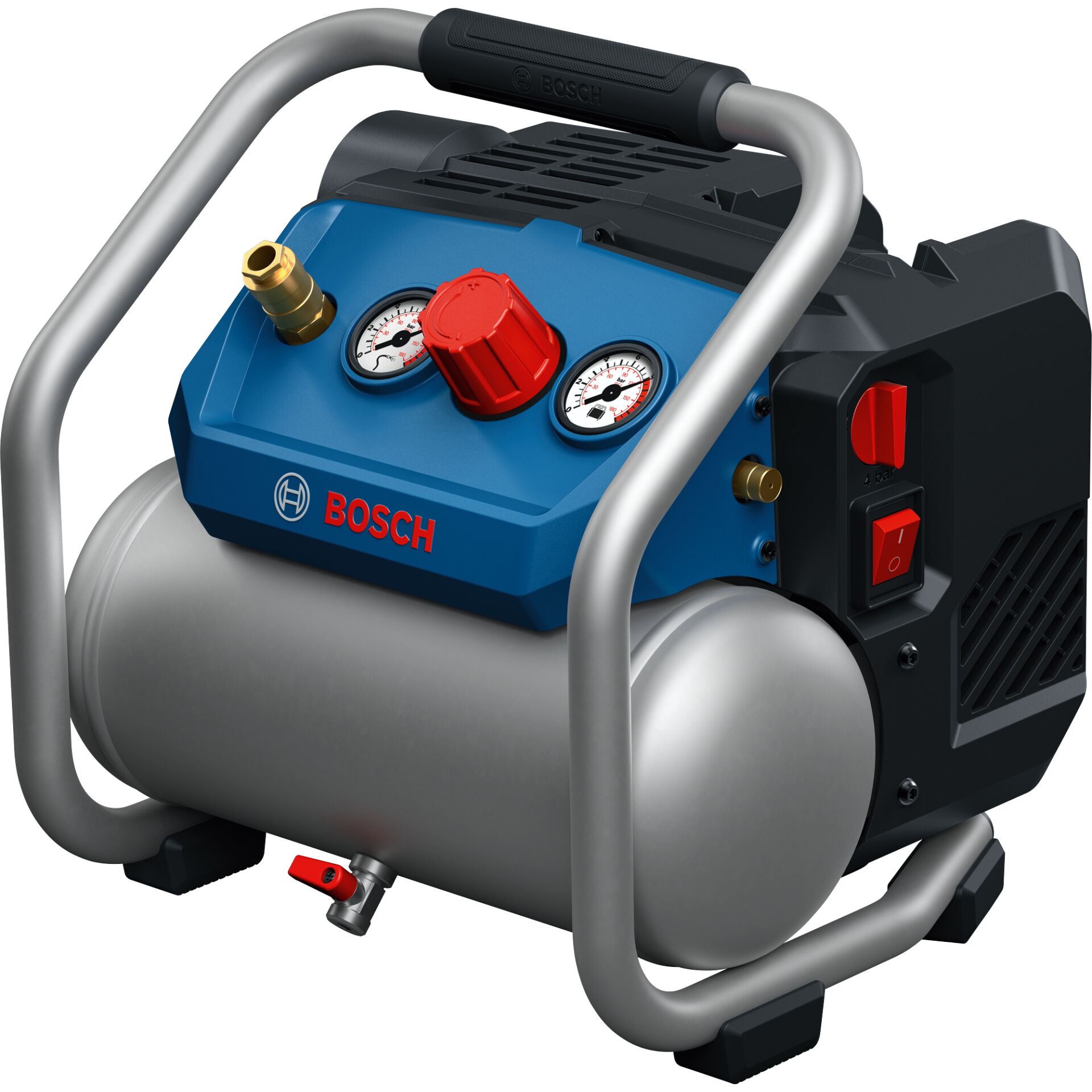 Kompressor, Druckluft, Bosch, Manometer, Größenangaben