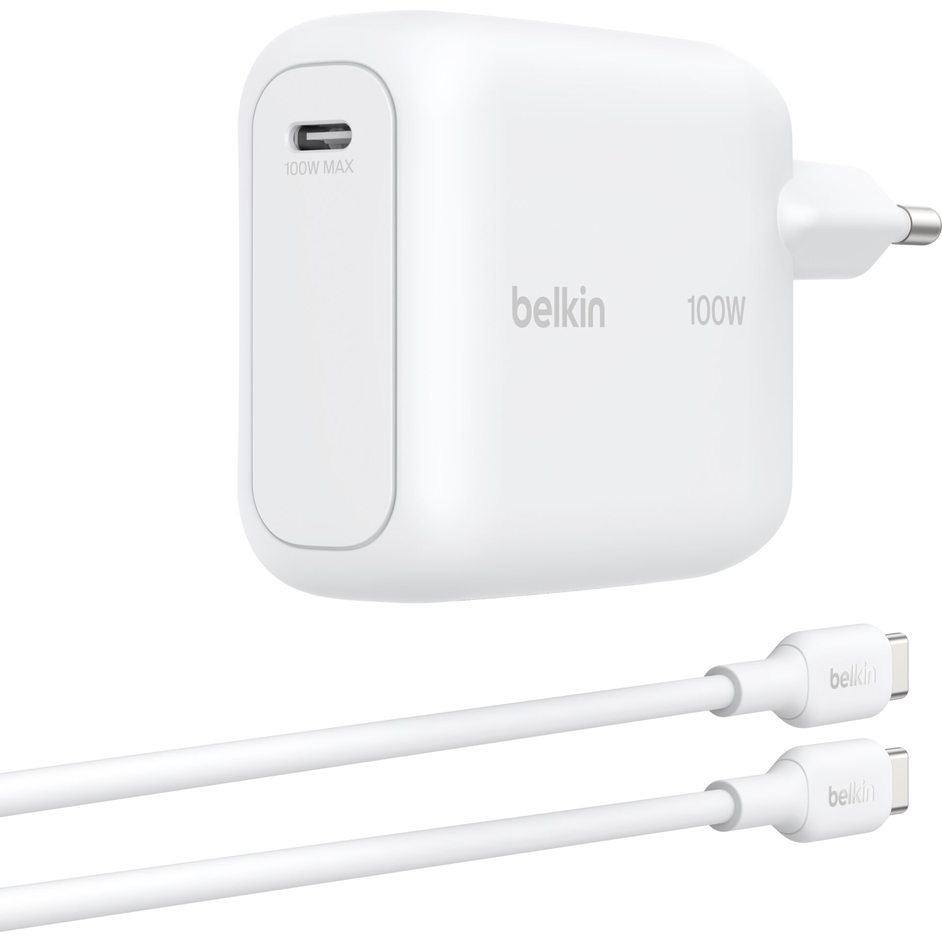 Wandladeadapter, USB-C Ladegerät, 100W, Grau, Belkin