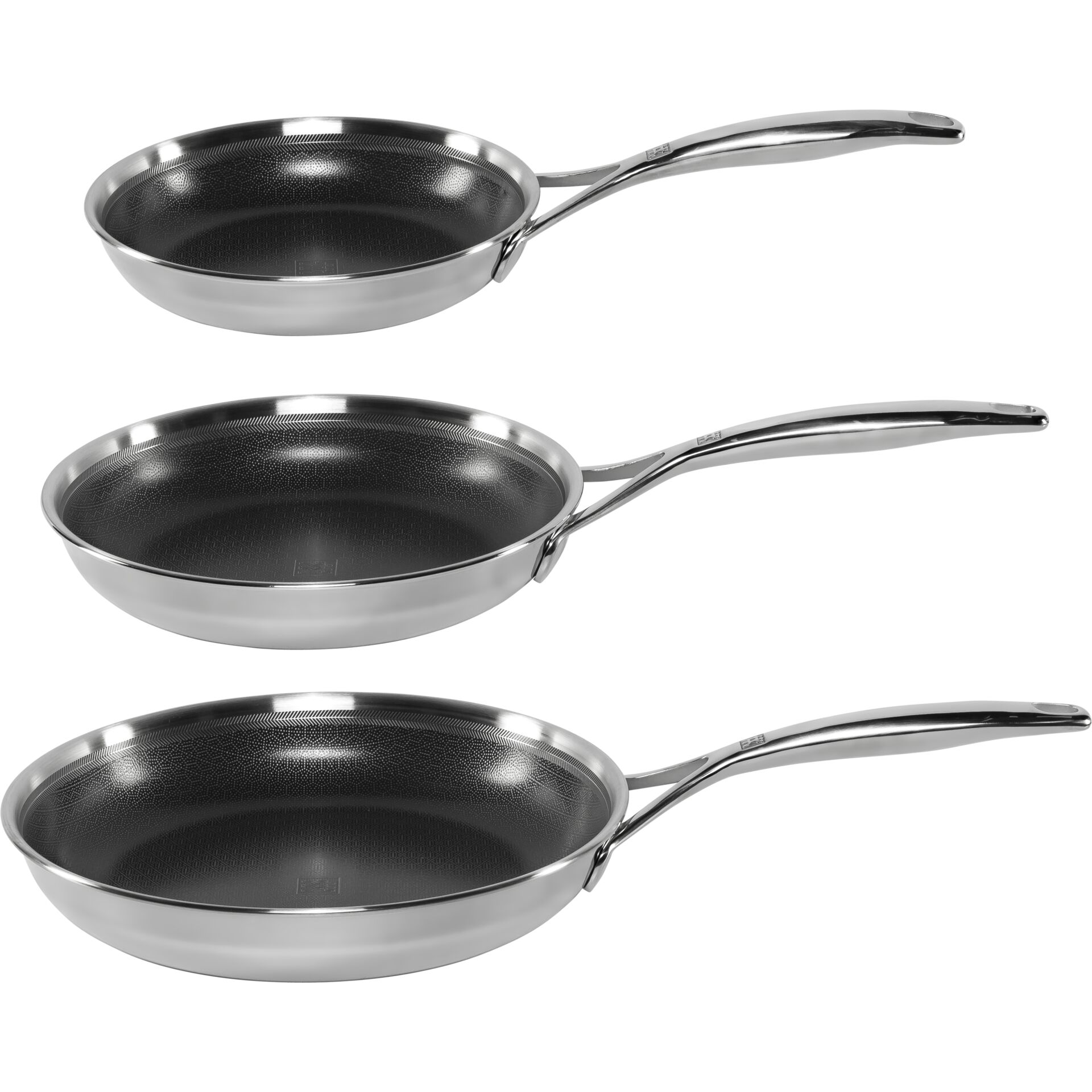 Pfannen-Set, Stieltäge?, Antihaft, Edelstahl, Kochgeschirr