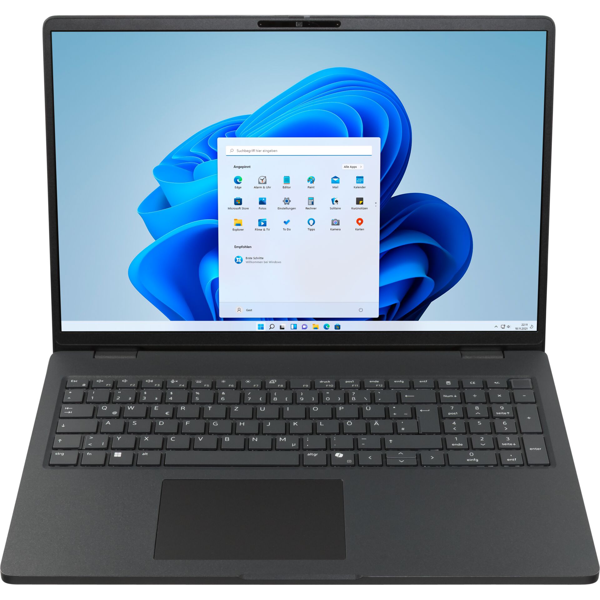 Laptop, Dunkelgrau, Windows 11, Ziffernblock, Touchpad