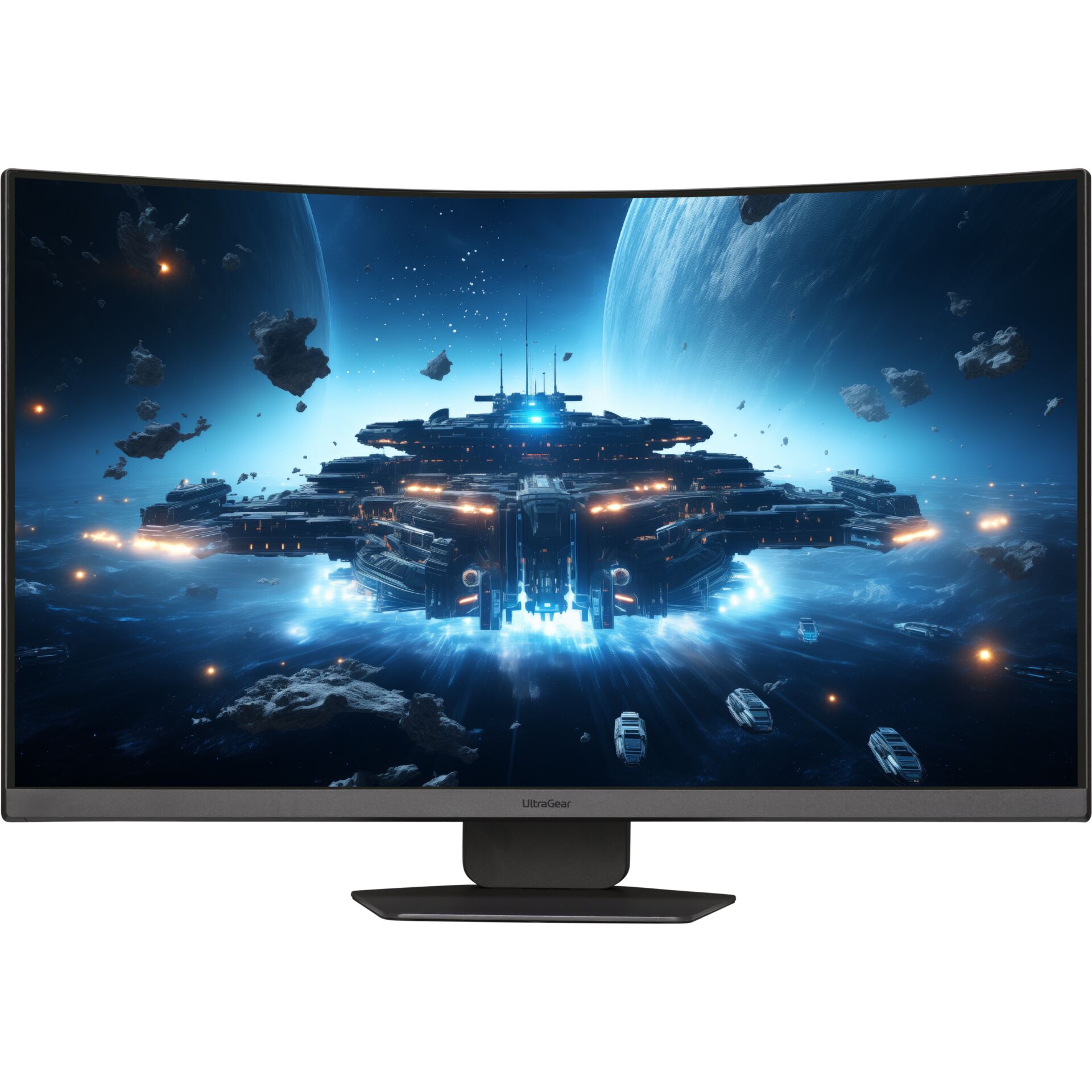 Monitor, 38 40?, 4K, Curved, 165Hz, monitor, ultragear, kurvig, gaming, weltraum-szene