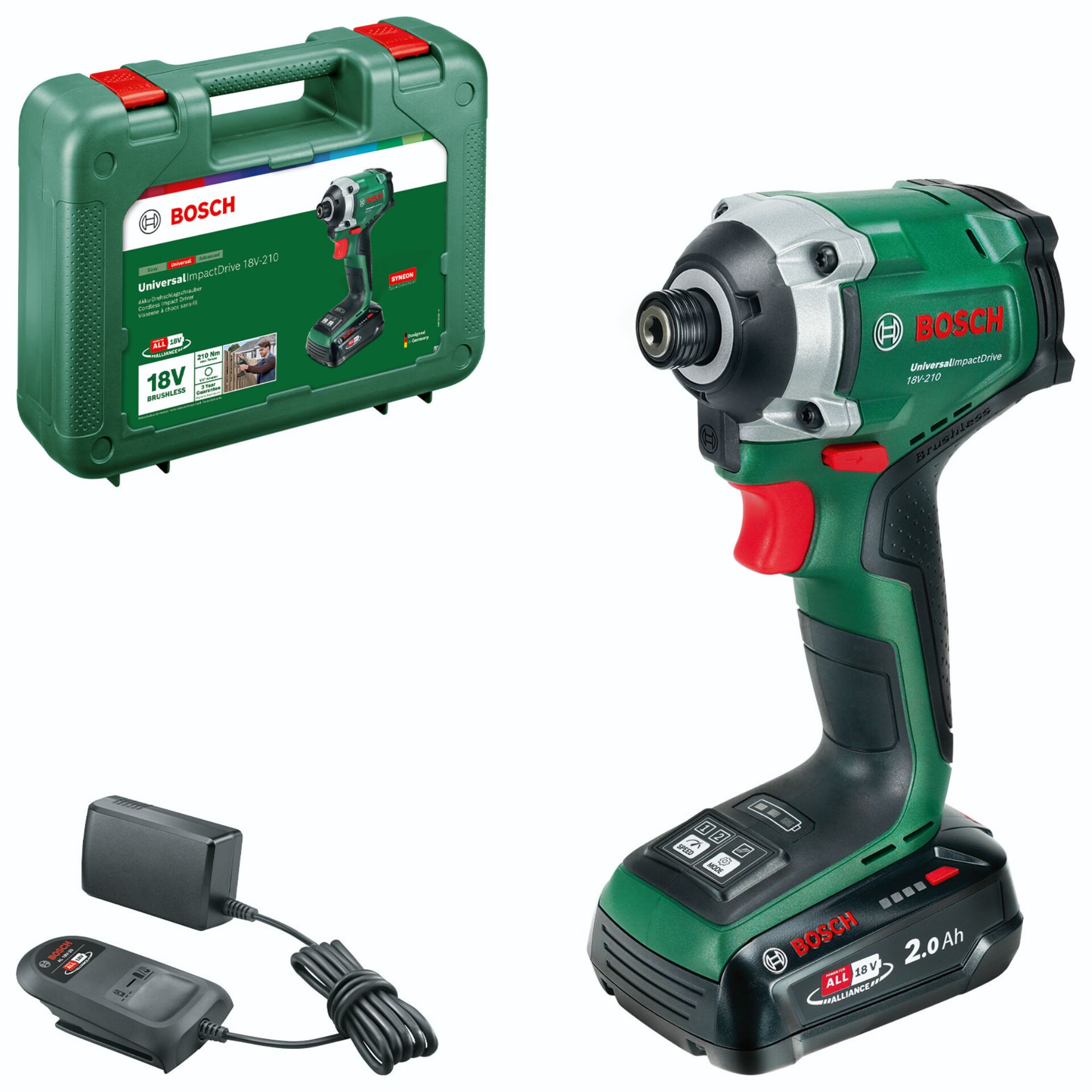 Schraubendreher, Akkuschrauber, 20V, Ladegerät, Koffer