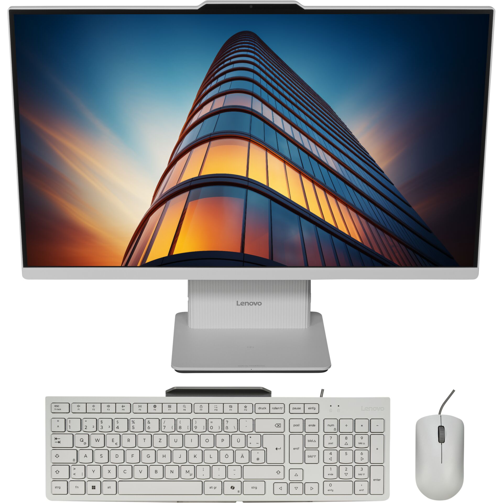 All-in-One-PC, LED-Monitor, weiße Computer-Set, Desktop-Computer, Windows-PC