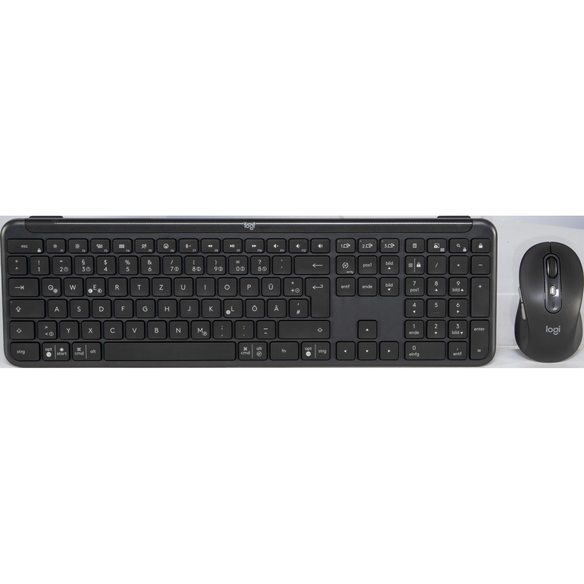 Tastatur, Kabellose Tastatur, QWERTZ, Schwarz, Maus, Tastatur-Maus-Set, kabellose Tastatur, kabellose Maus, schwarz, Ziffernblock