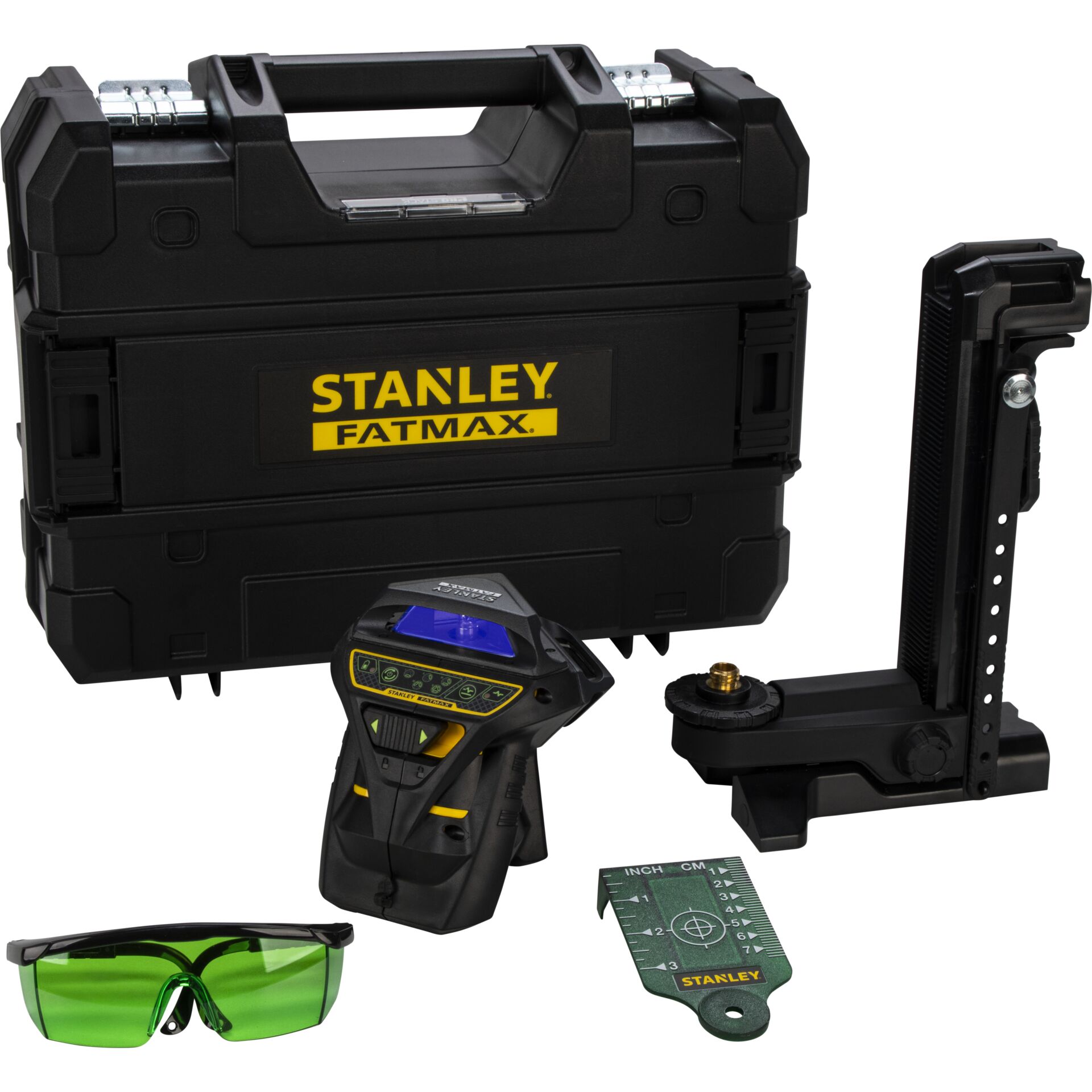 Trägergerät, Laser-Keilwinkel, Schweißerbrille, Messgerät, Bitset, Kofferset, Werkzeugkasten, Messgerät, Laserlevel, Schutztasche?