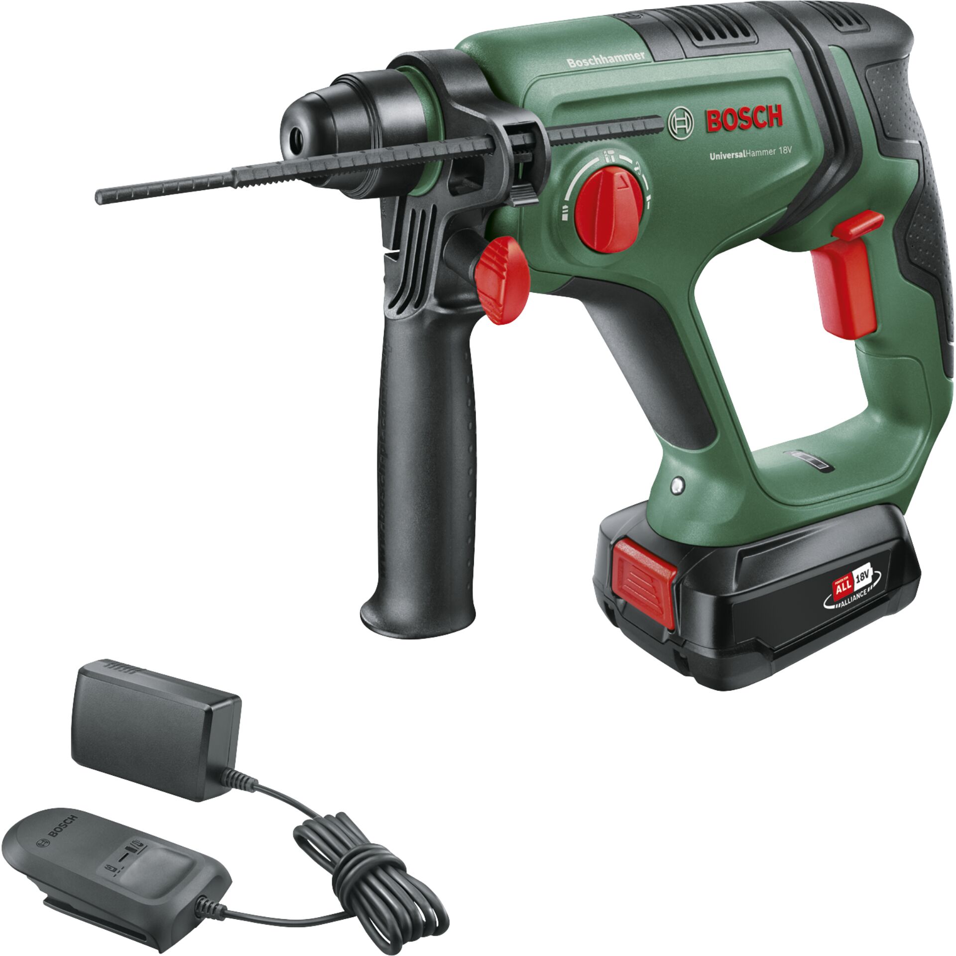 Akku-Bohrhammer, Hammerbohrer, Akku, 18V, Bosch