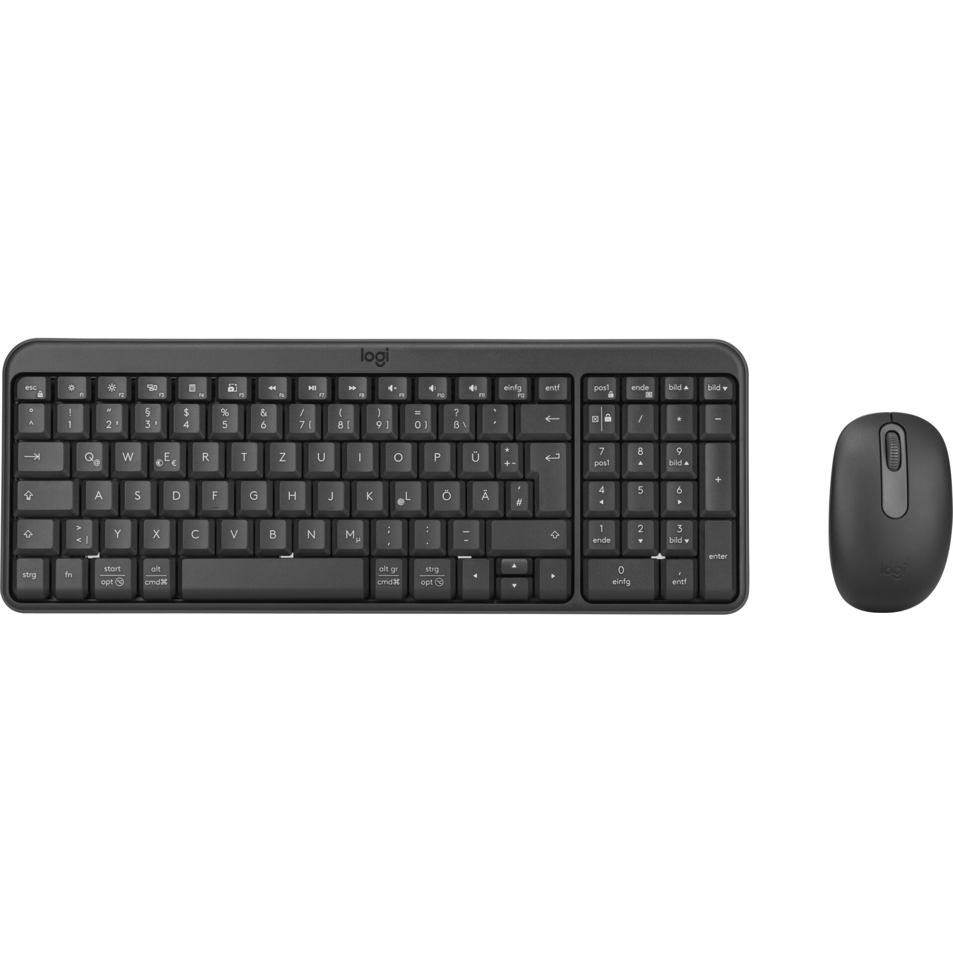 Tastatur, Kabellose Tastatur, QWERTZ, Schwarz, Set: Tastatur und Maus, Tastatur, Kabellose Tastatur, QWERTZ, Schwarz, USB