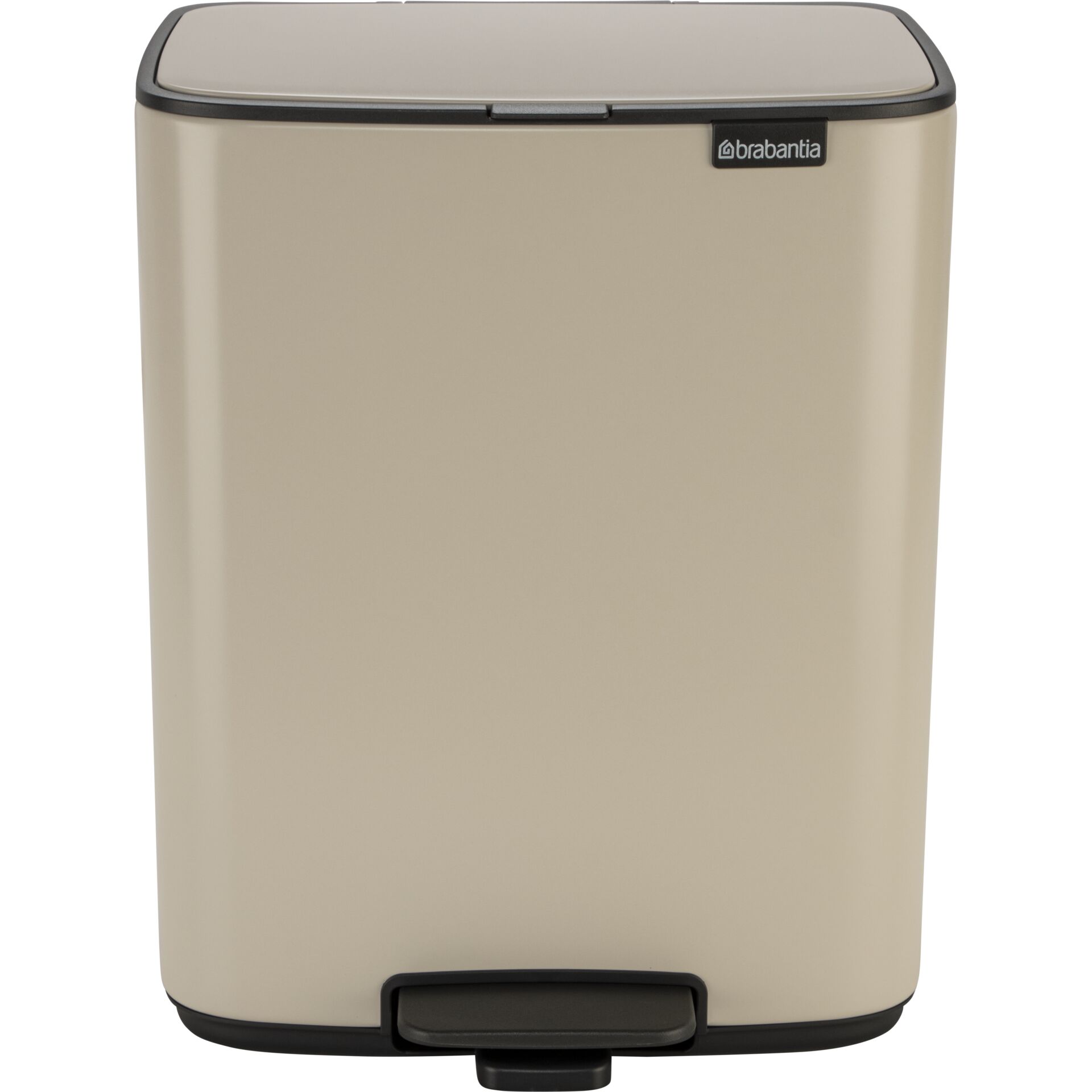 Mülleimer, Abfalleimer, Brabantia, Beiger Edelstahl, Pedalabfalleimer