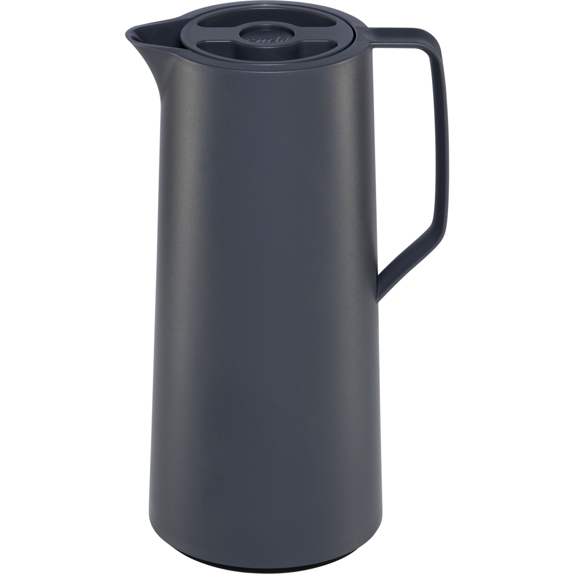 Kaffeekanne, Thermobecher, Stahl, dunkelblau, Deckelverschluss