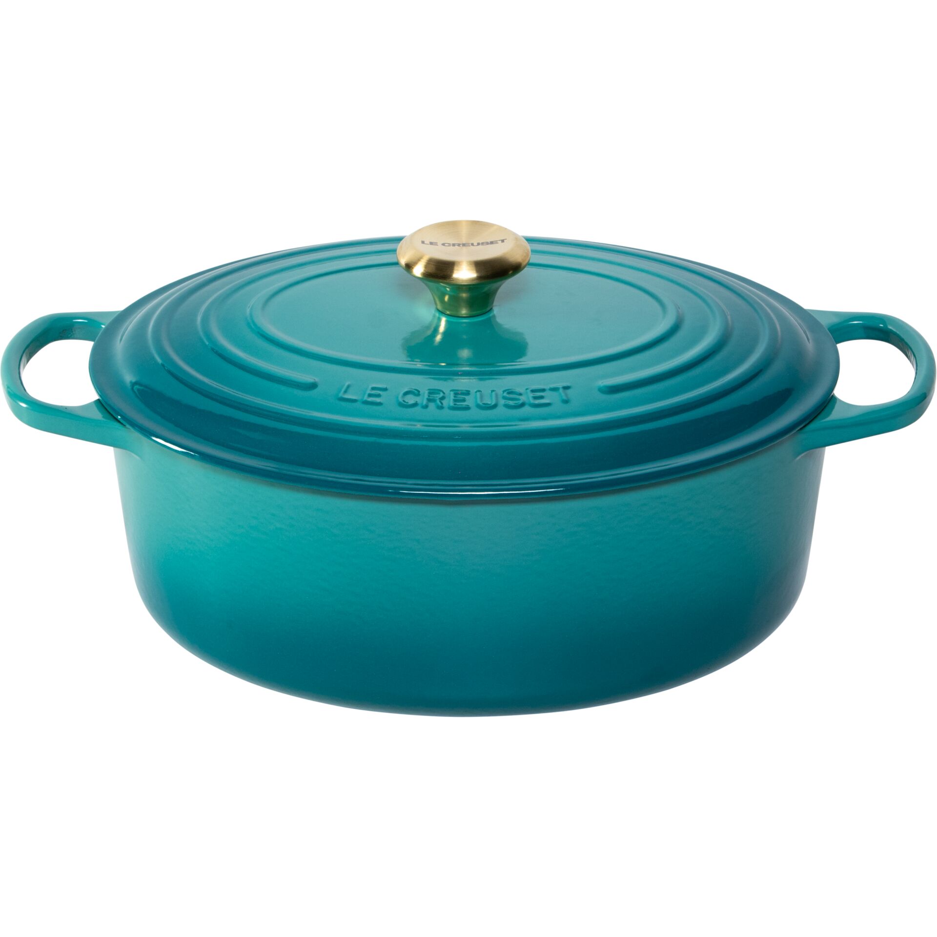 Dutch oven, Enamel, Türkis, Deckel, Gusseisen (emaille)