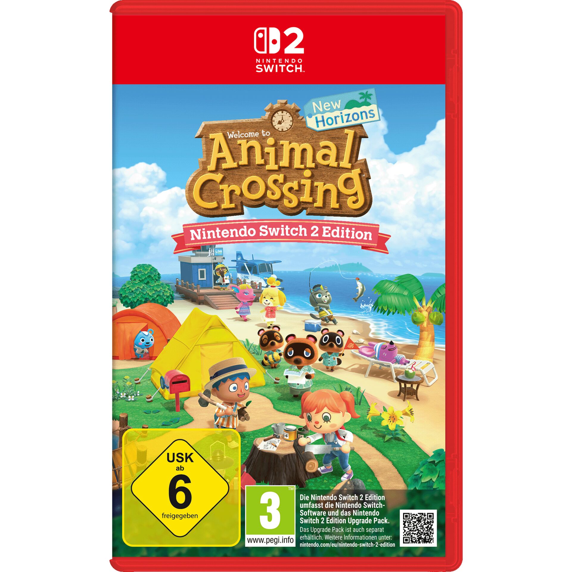Nintendo Switch Spiel, Animal Crossing, New Horizons, Strandszene, Cartoonfiguren