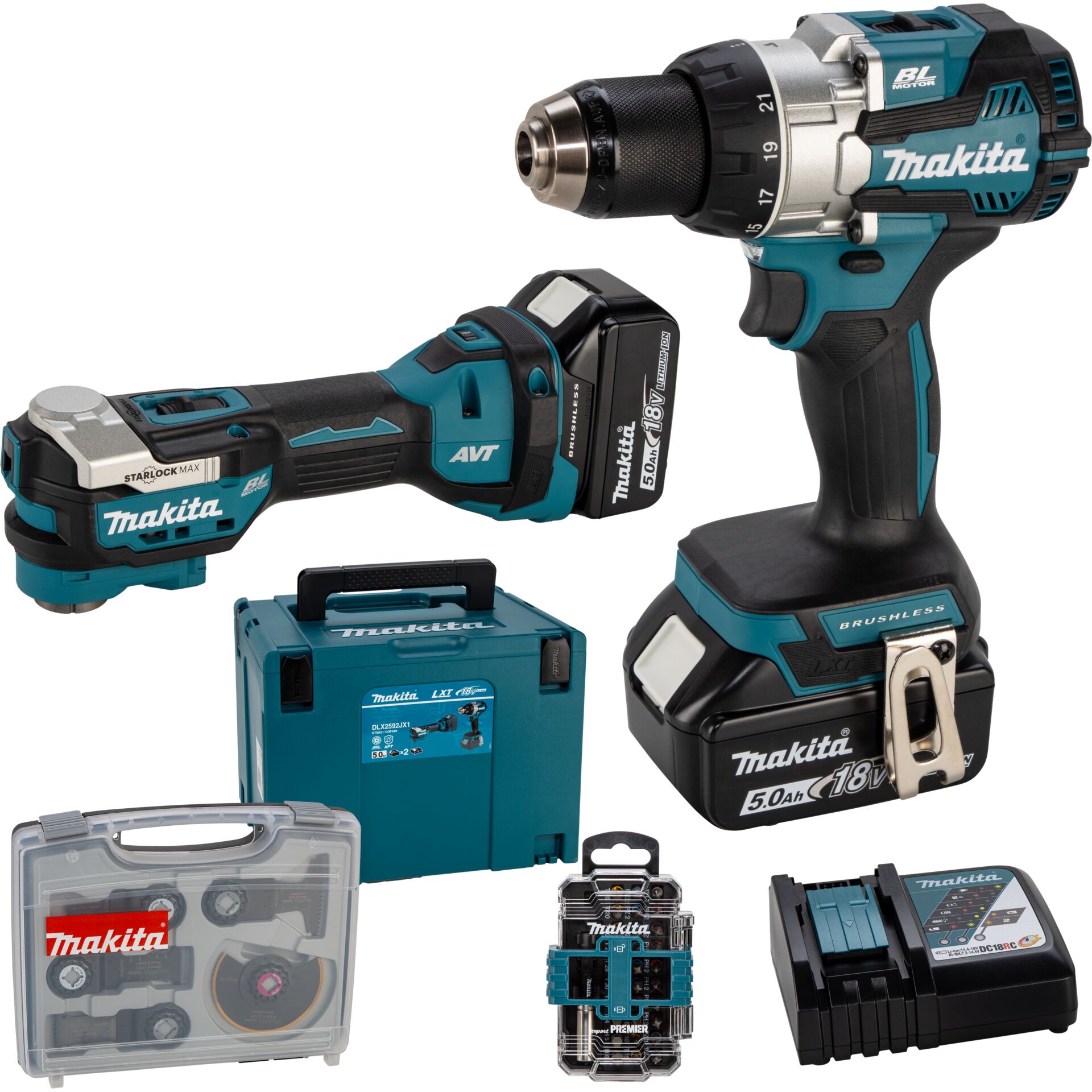Bohrschrauber, Akku-Bohrmaschine, 18V, Makita, Koffer/Set
