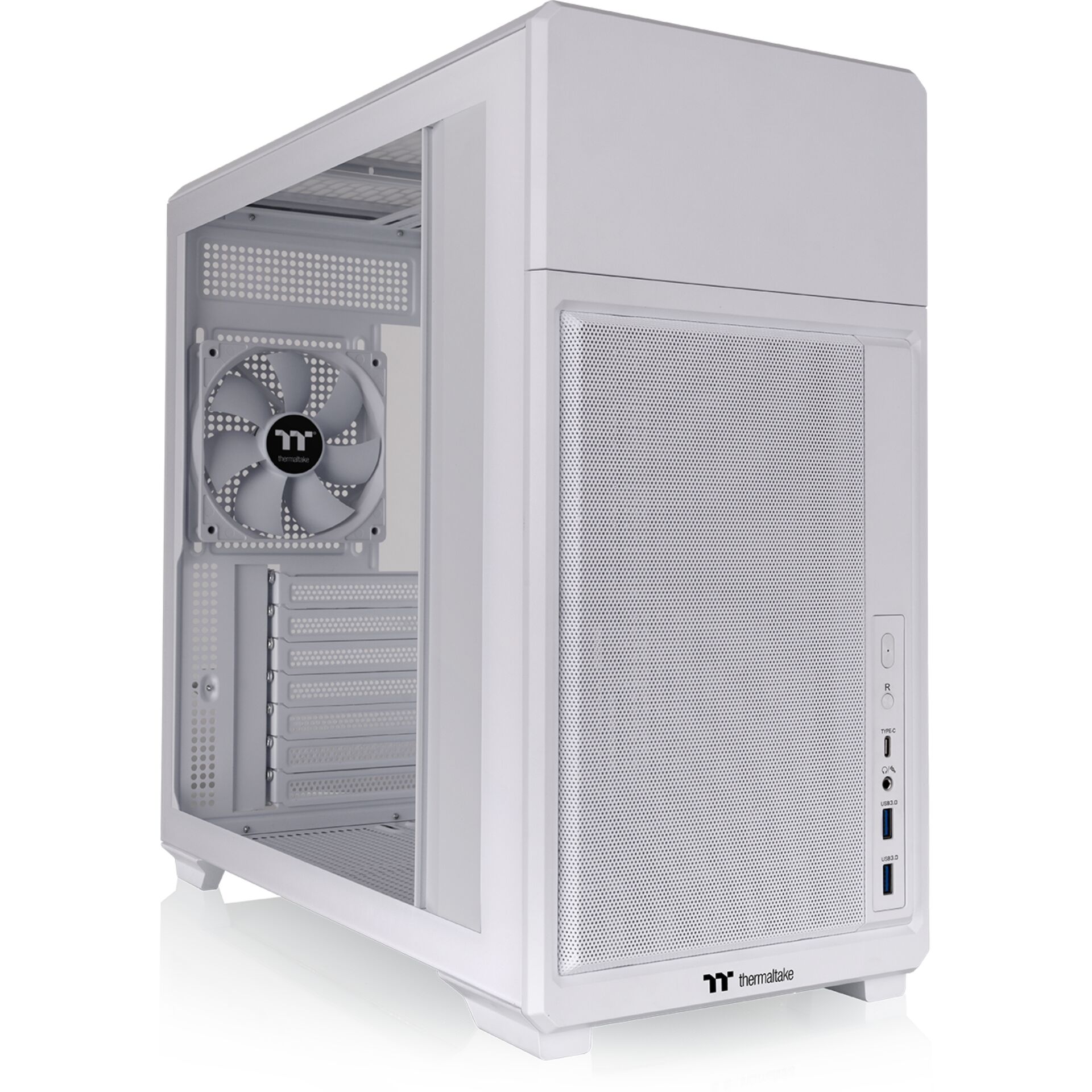 Gehäuse, PC-Gehäuse, ATX, Schwarz/Weiß, Lüfter