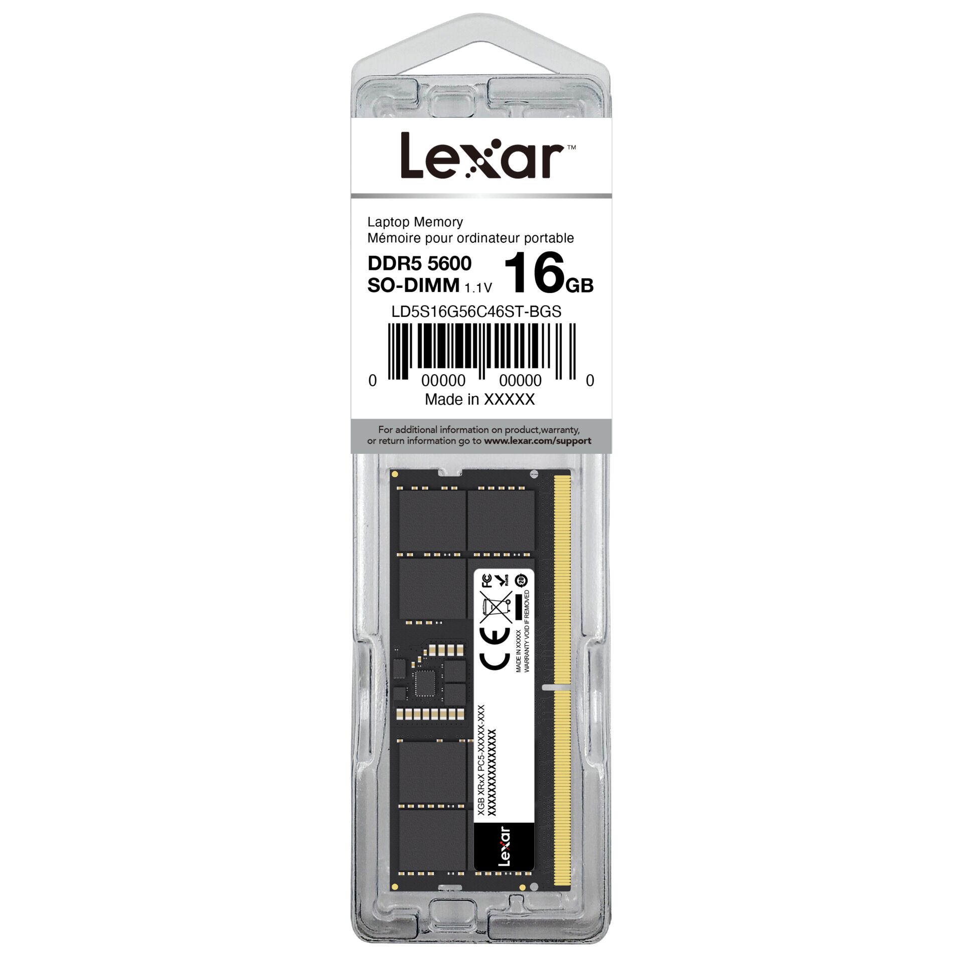 RAM, DDR5, 16GB, SO-DIMM, Laptop memory