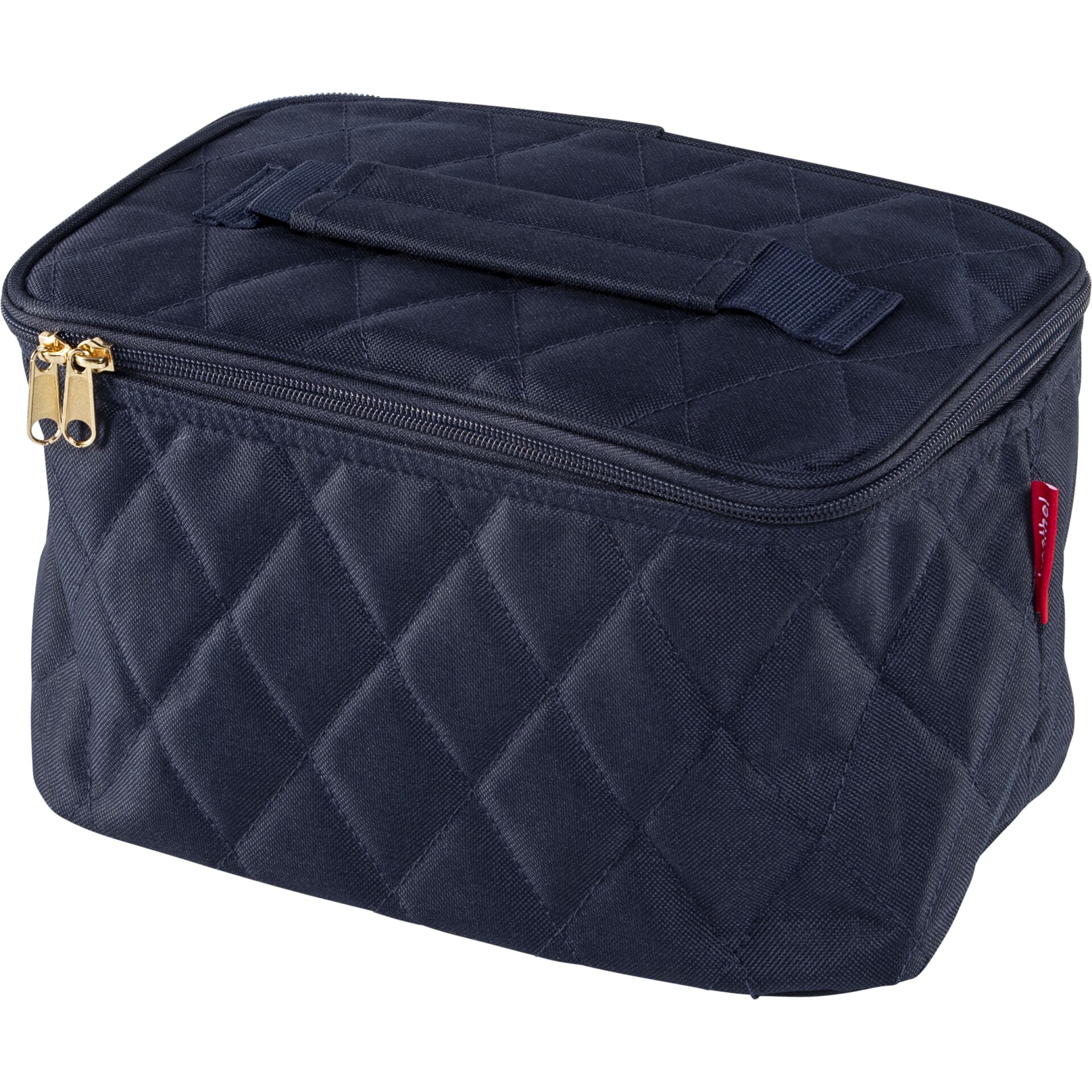 Kulturtasche, Reiseetui, Quilted, Navy, Kernfach
