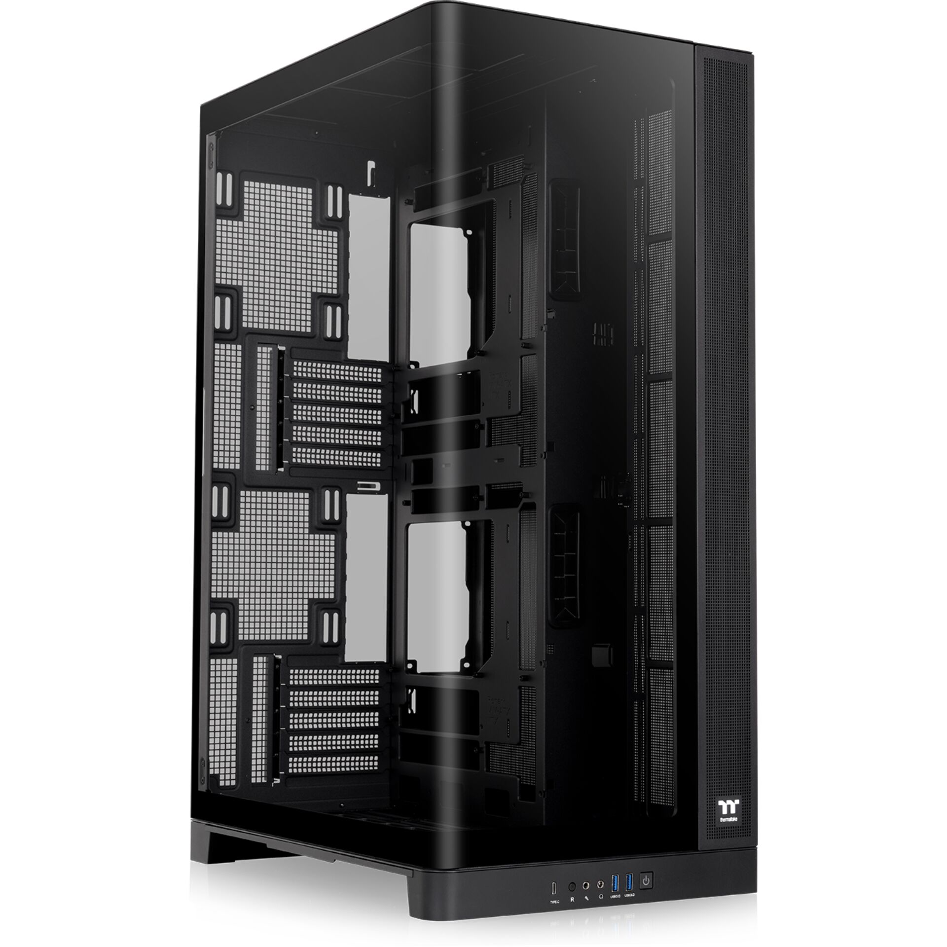 PC-Gehäuse, Midi-Tower, Schwarz, Glas-Panel, Kabelmanagement