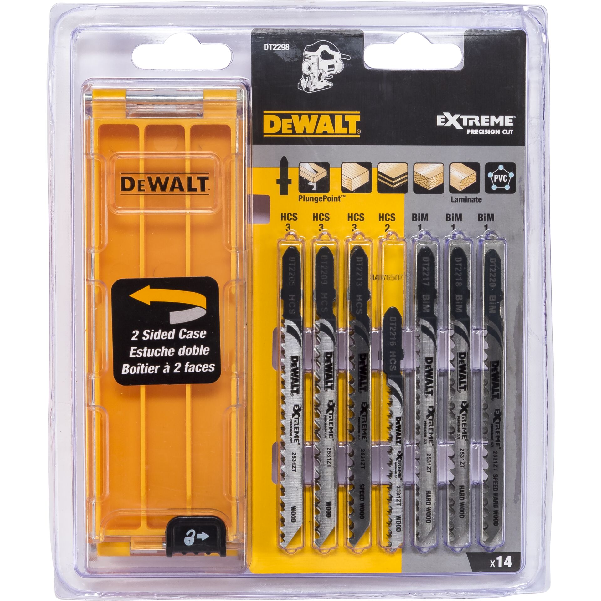Stichsägeblätter, Sägeblatt-Set, DeWalt, Kreissäge-Zubehör, Laminate-Sägeblätter