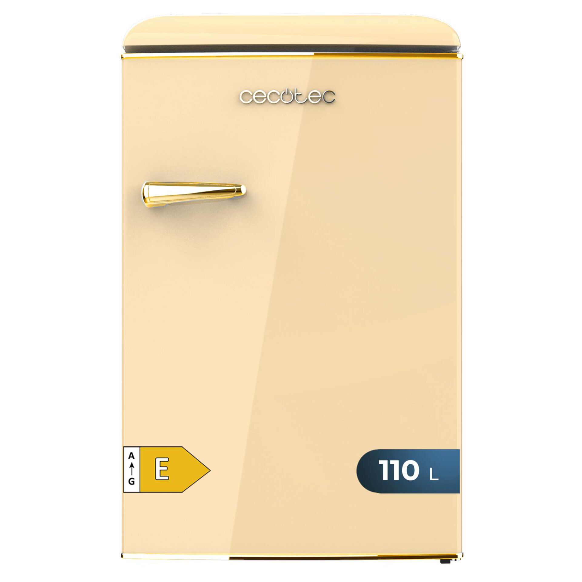 Kühlschrank, Mini-Kühlschrank, Edelstahloptik, Einbaukühlschrank, 110 L