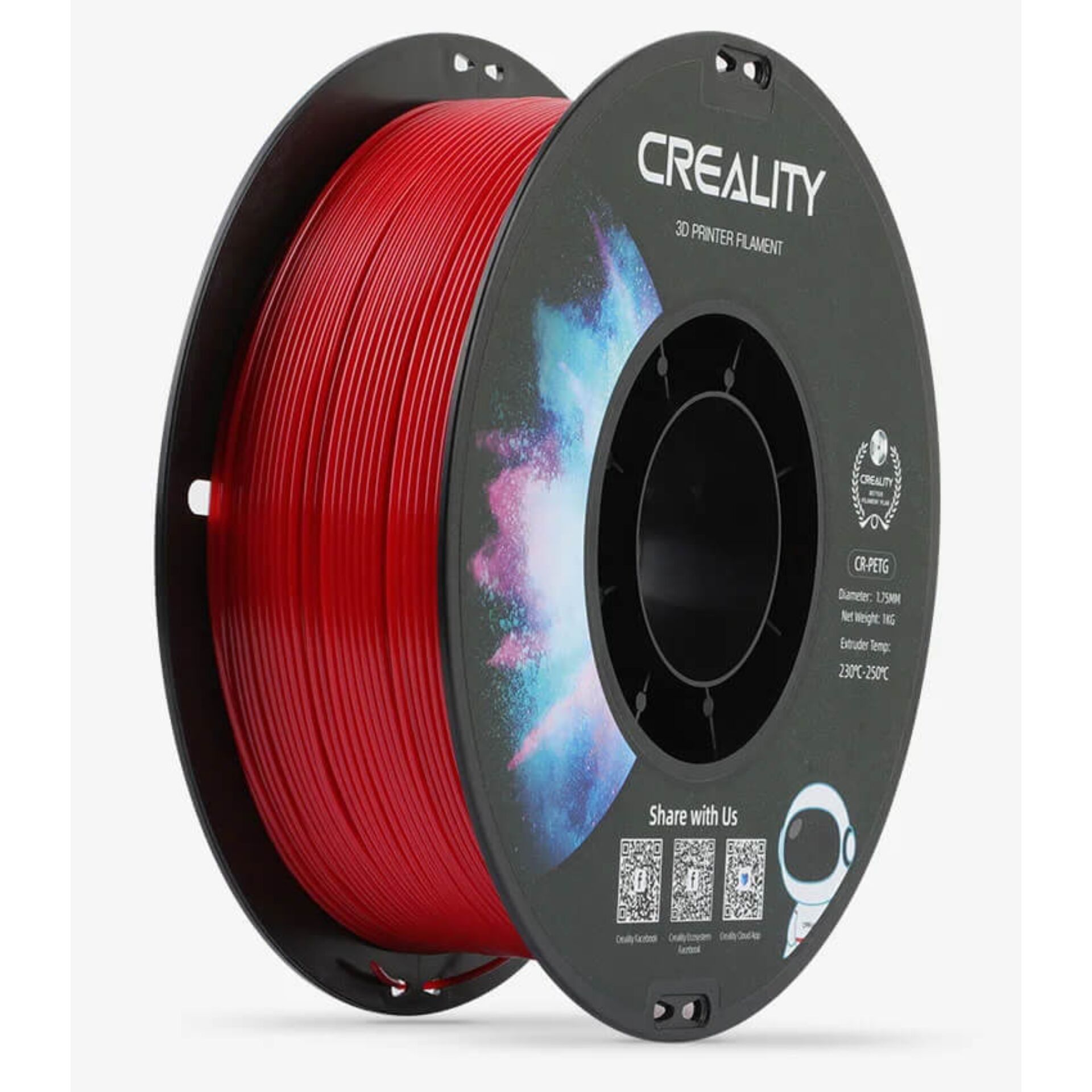 3D-Druck Filament, PLA-Filament, rotes Filament, Spule, 3D-Druck-Material