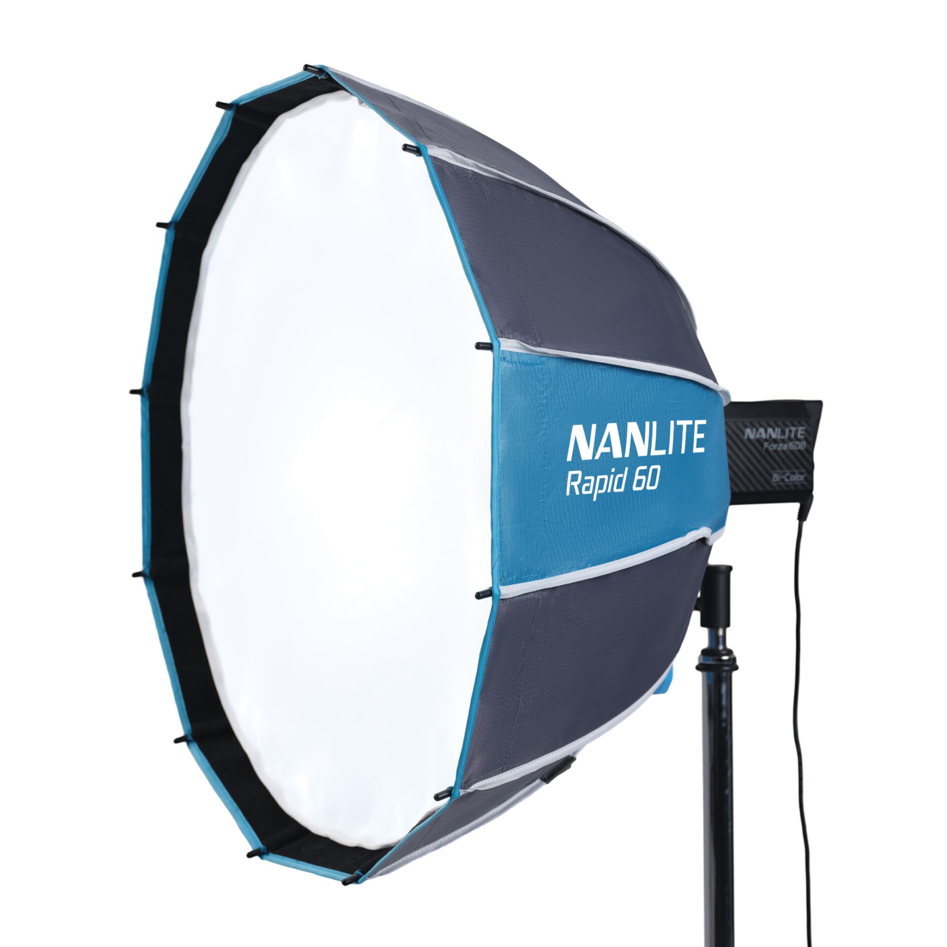 Softbox, Achtkantig, Studio-Licht, Blau-Grau, Reflektor